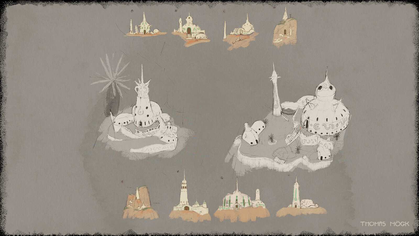 Initial Thumbnails and Sketches