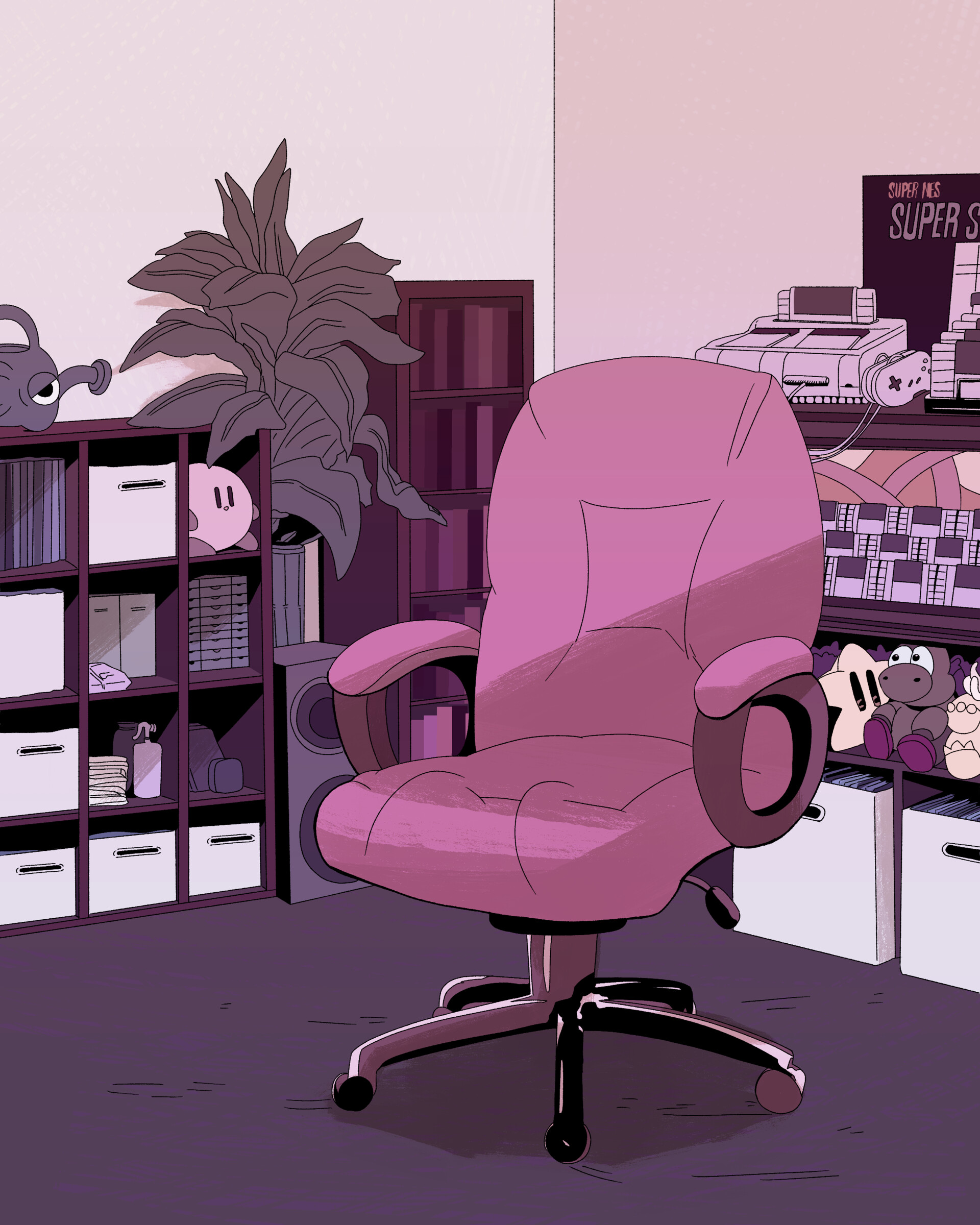ArtStation - pink video game room
