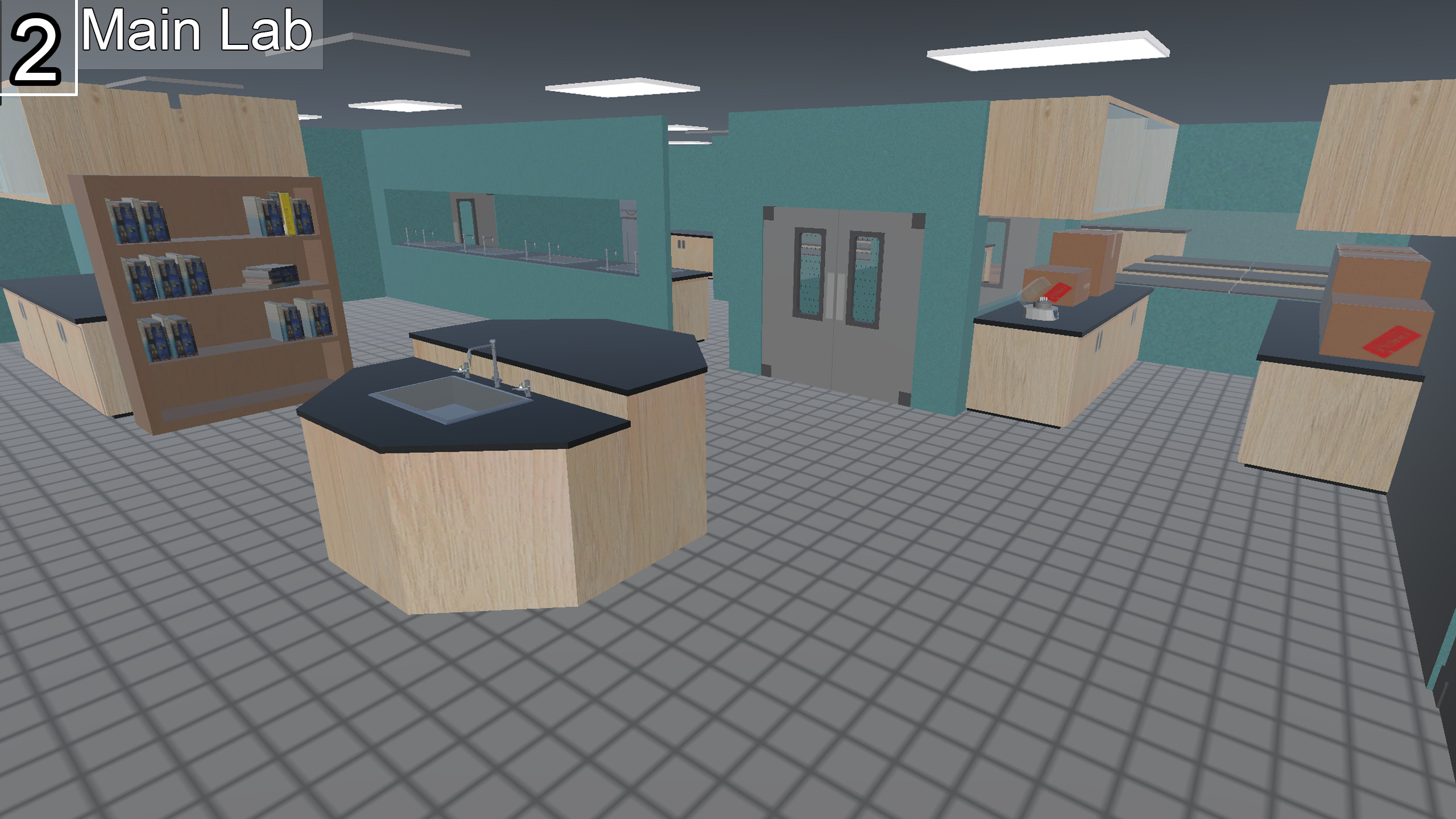 Main Lab: The main part of lessons will take place here. Various tools and structures allow the most intricate of lessons to be taught. 