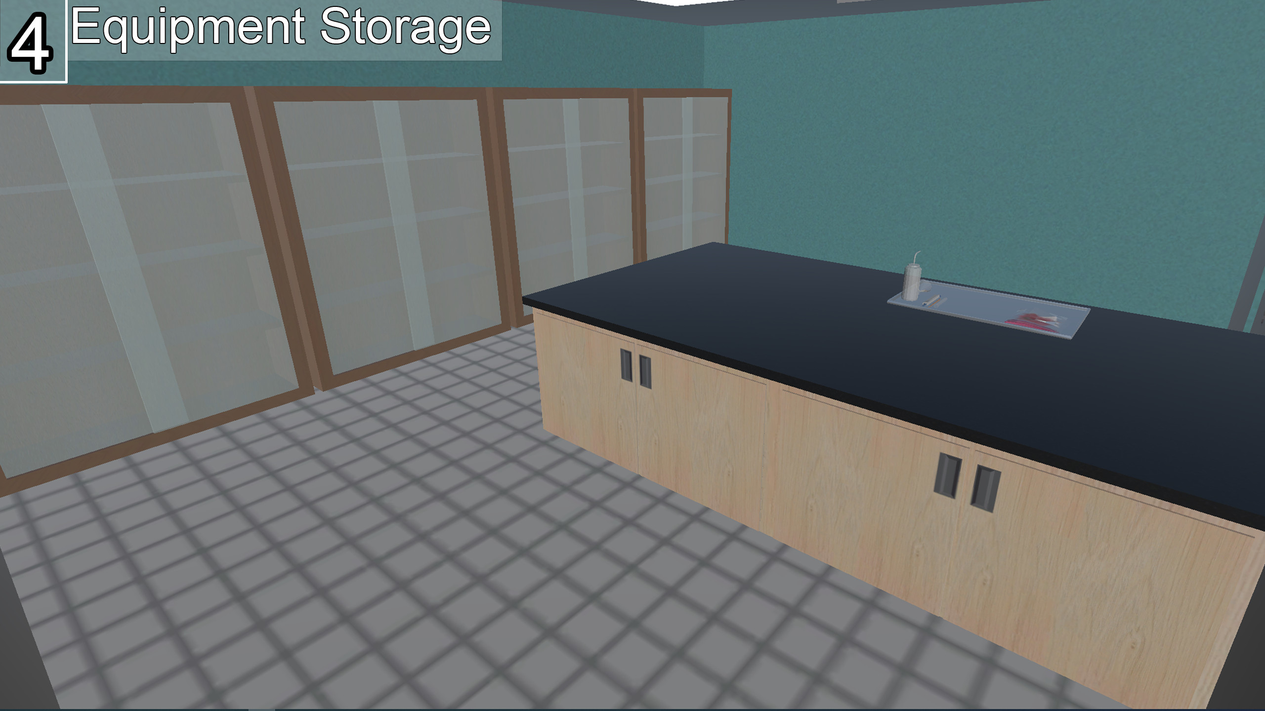 Equipment Storage: Where tools and equipment are stored when sterilized and not in use.