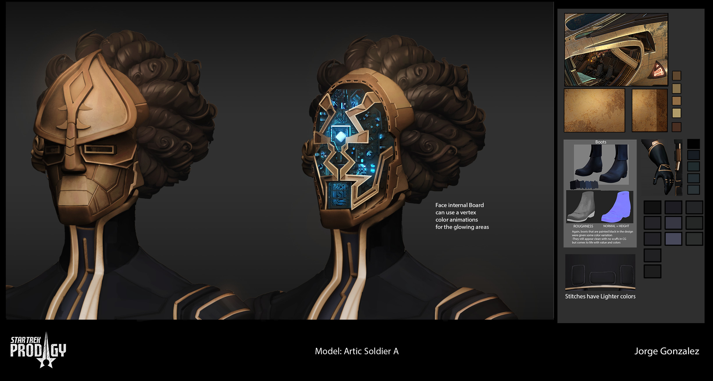 my color work was mostly aimed for environments and props, sometimes I had the rare chance to work with some characters and provide ideas for his clothing and tech.
