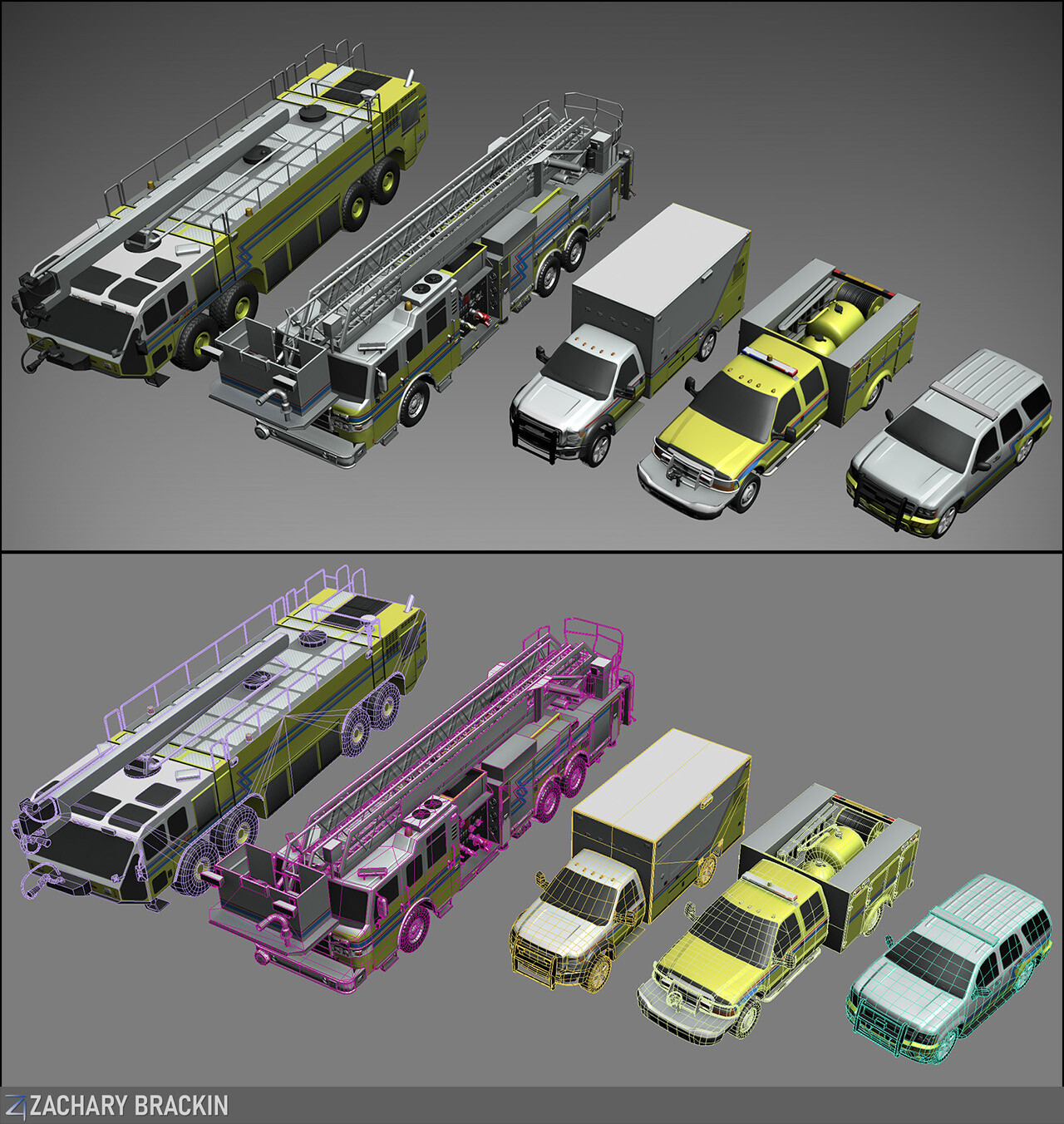 Low-poly versions of vehicles for the Strategies and Tactics module.