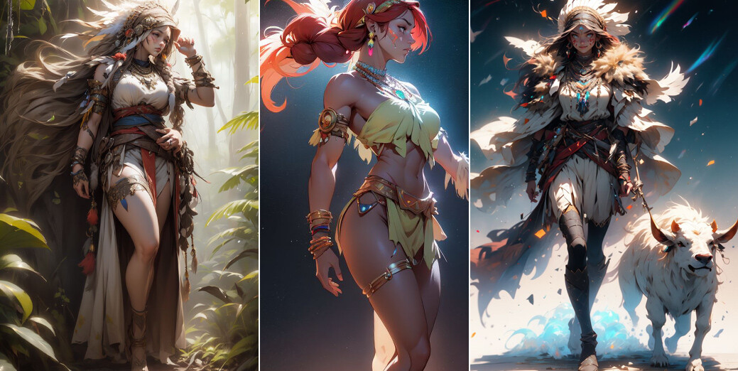 ArtStation 389 Various Anime Native American Beauty Outfit