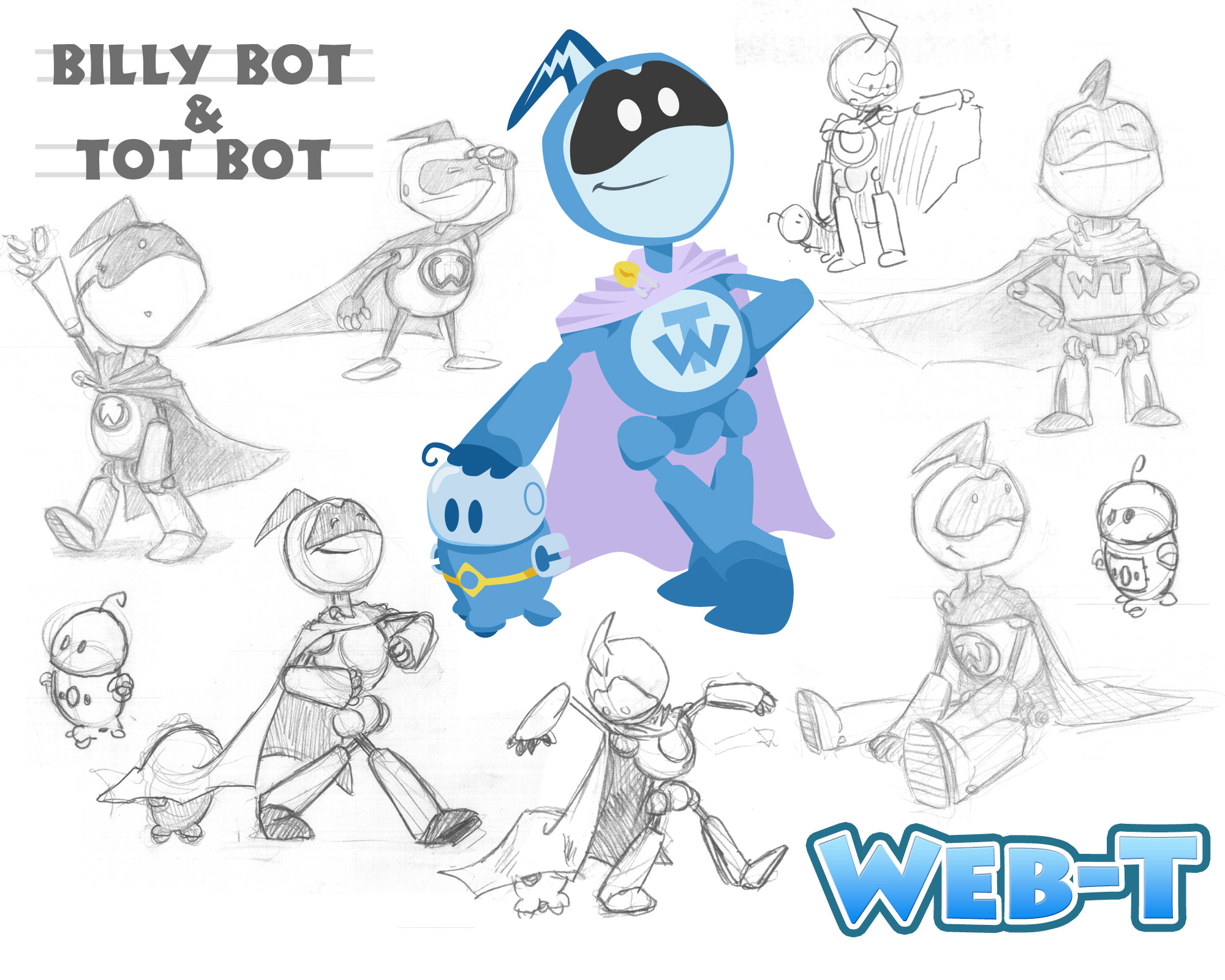 Billy Bot & Tot Bot - Model Sheet