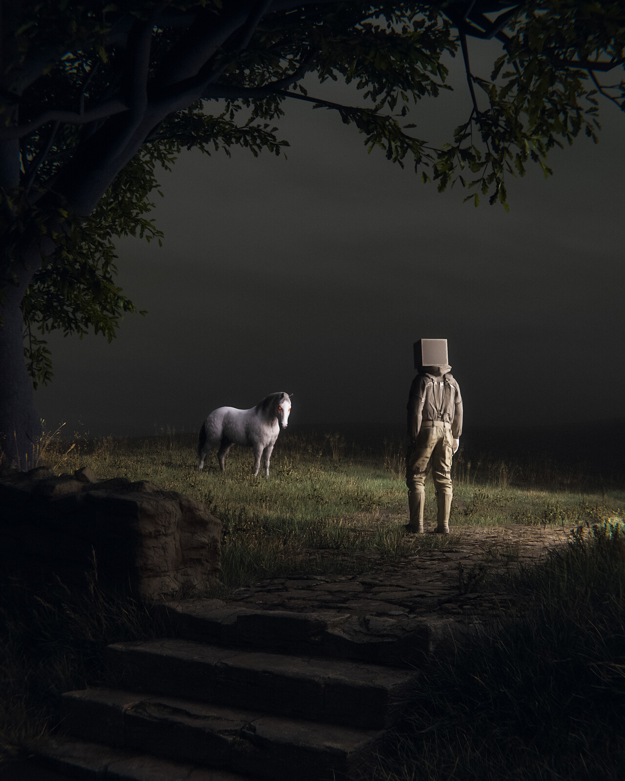 unexpected visitor in the second field