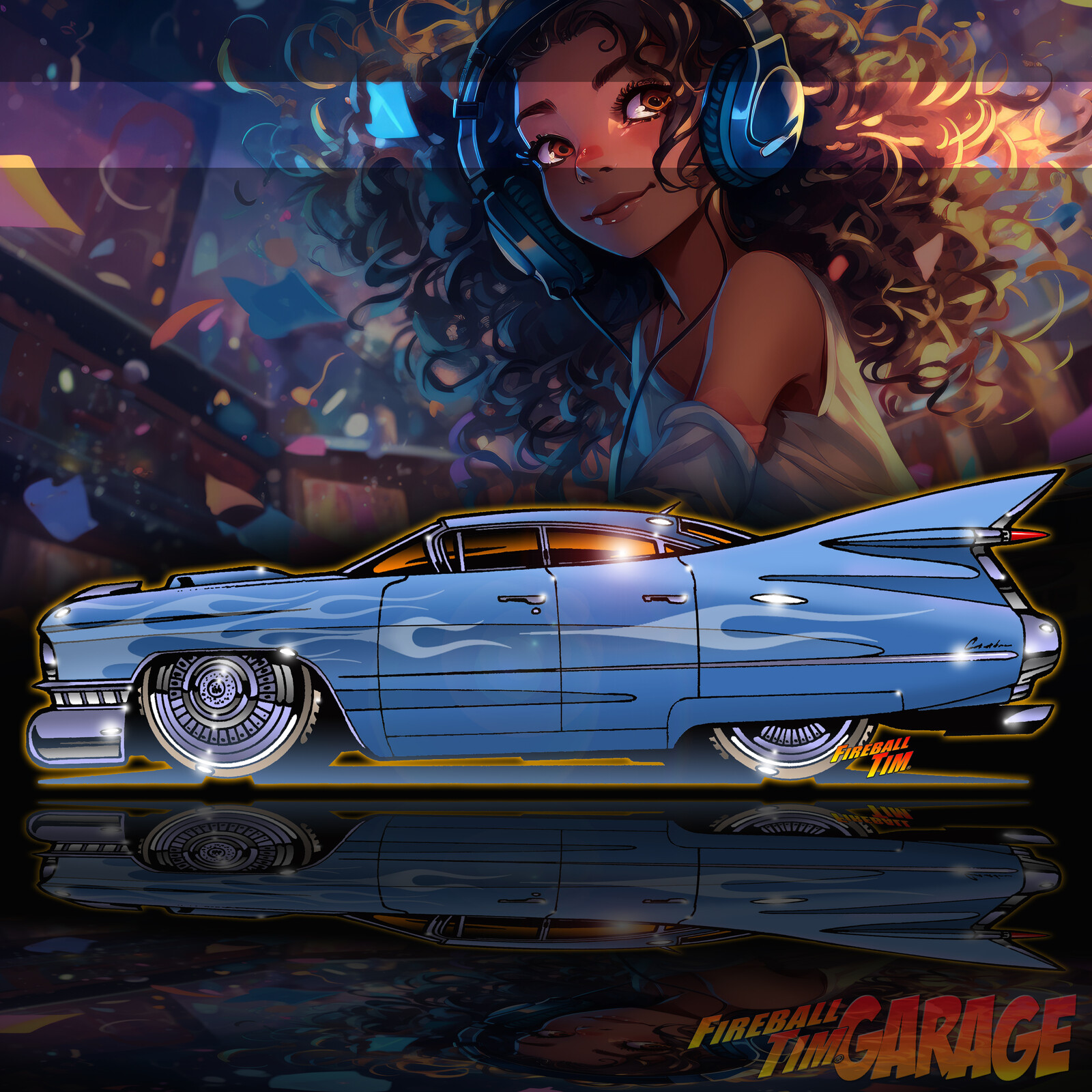 1959 Cadillac Concept Art by Fireball Tim Garage