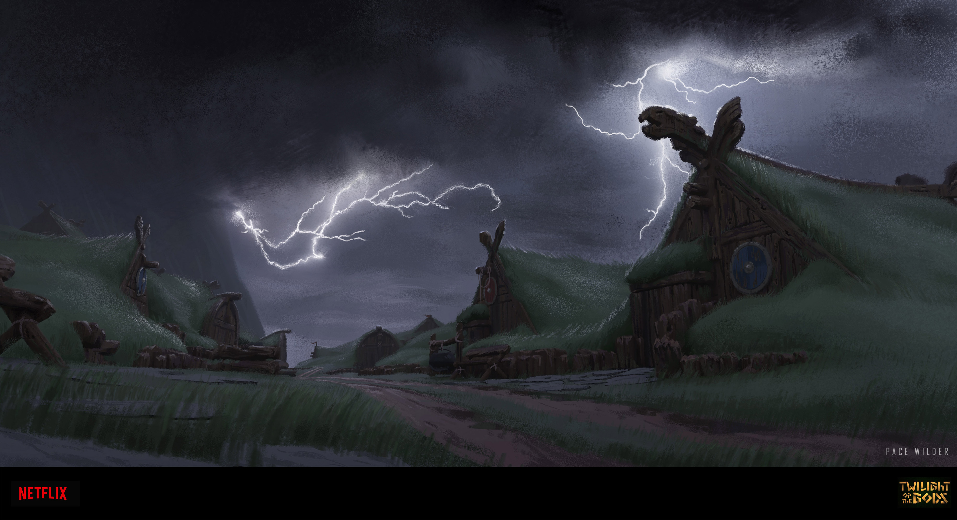  During concept development, I painted this scene several times to test things out. Tons of fun!