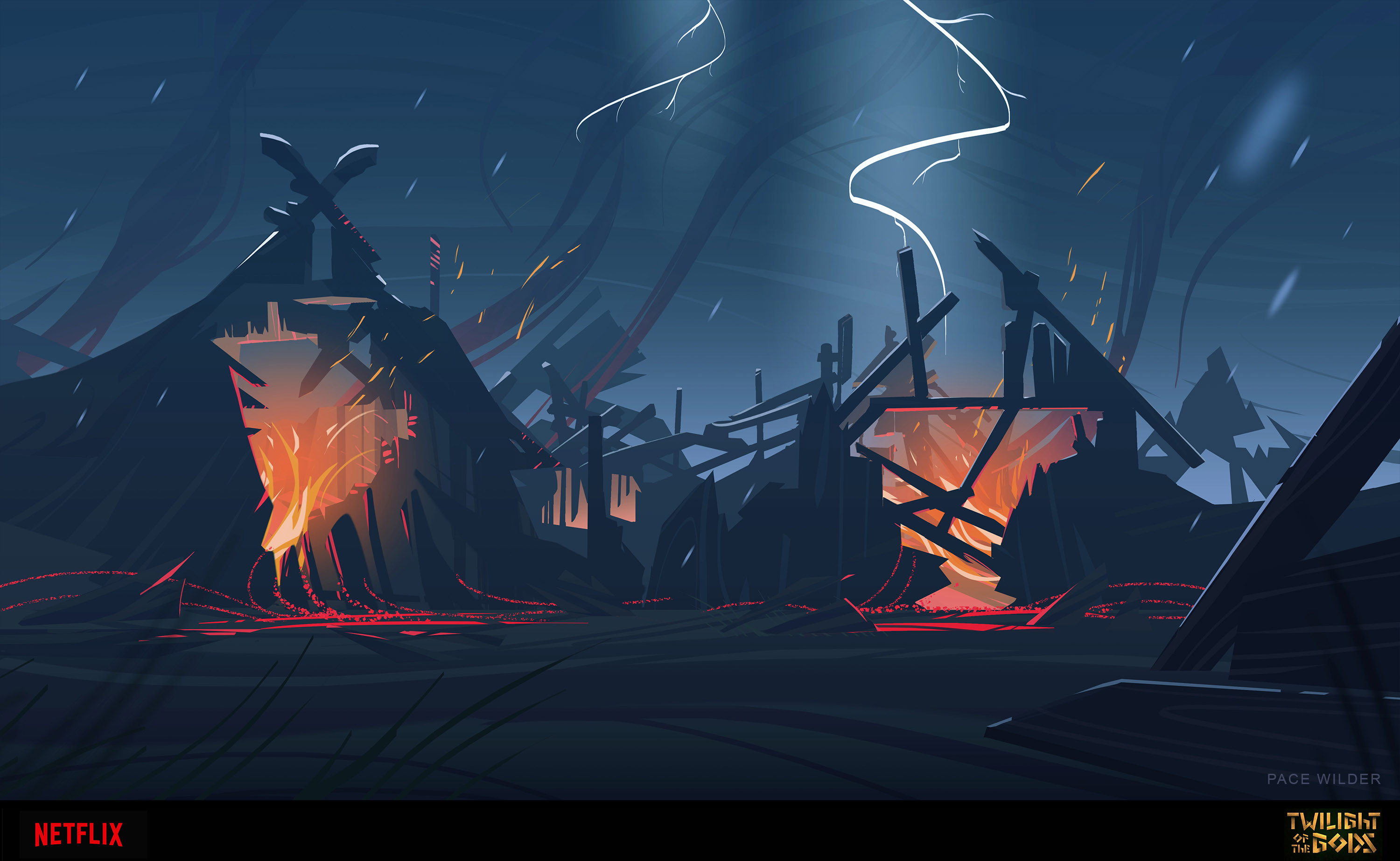 Style exploration - I painted this scene in a variety of styles to test things out
