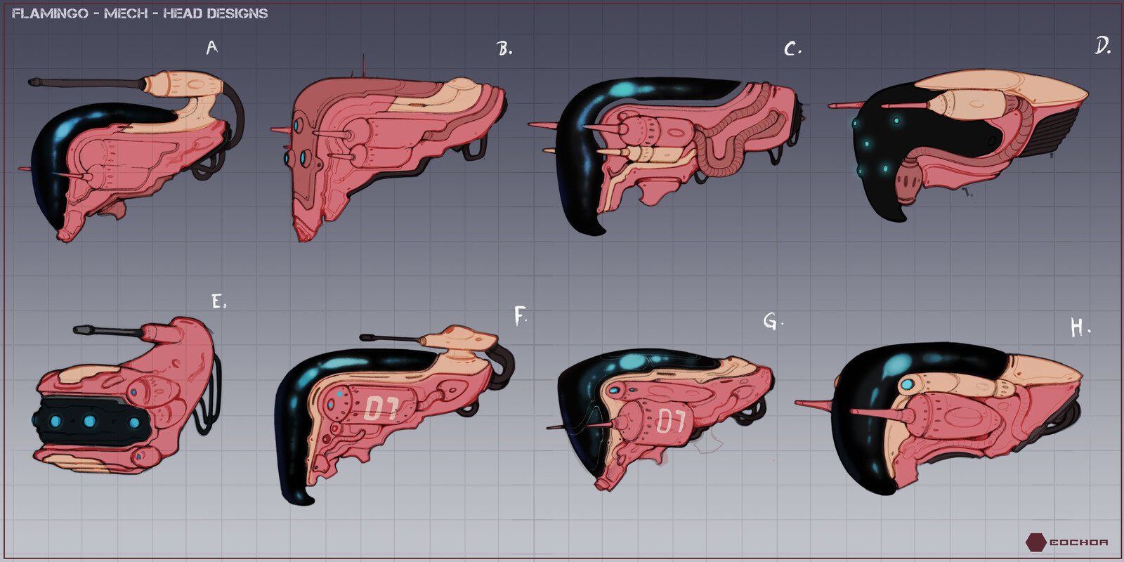 Flamingo Head Design