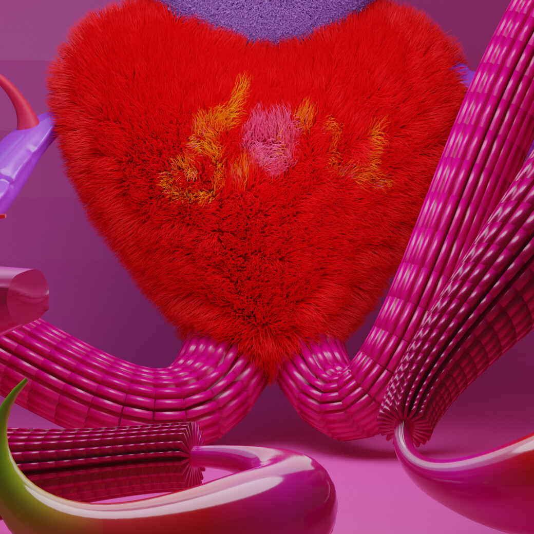 Heart Plush close-up