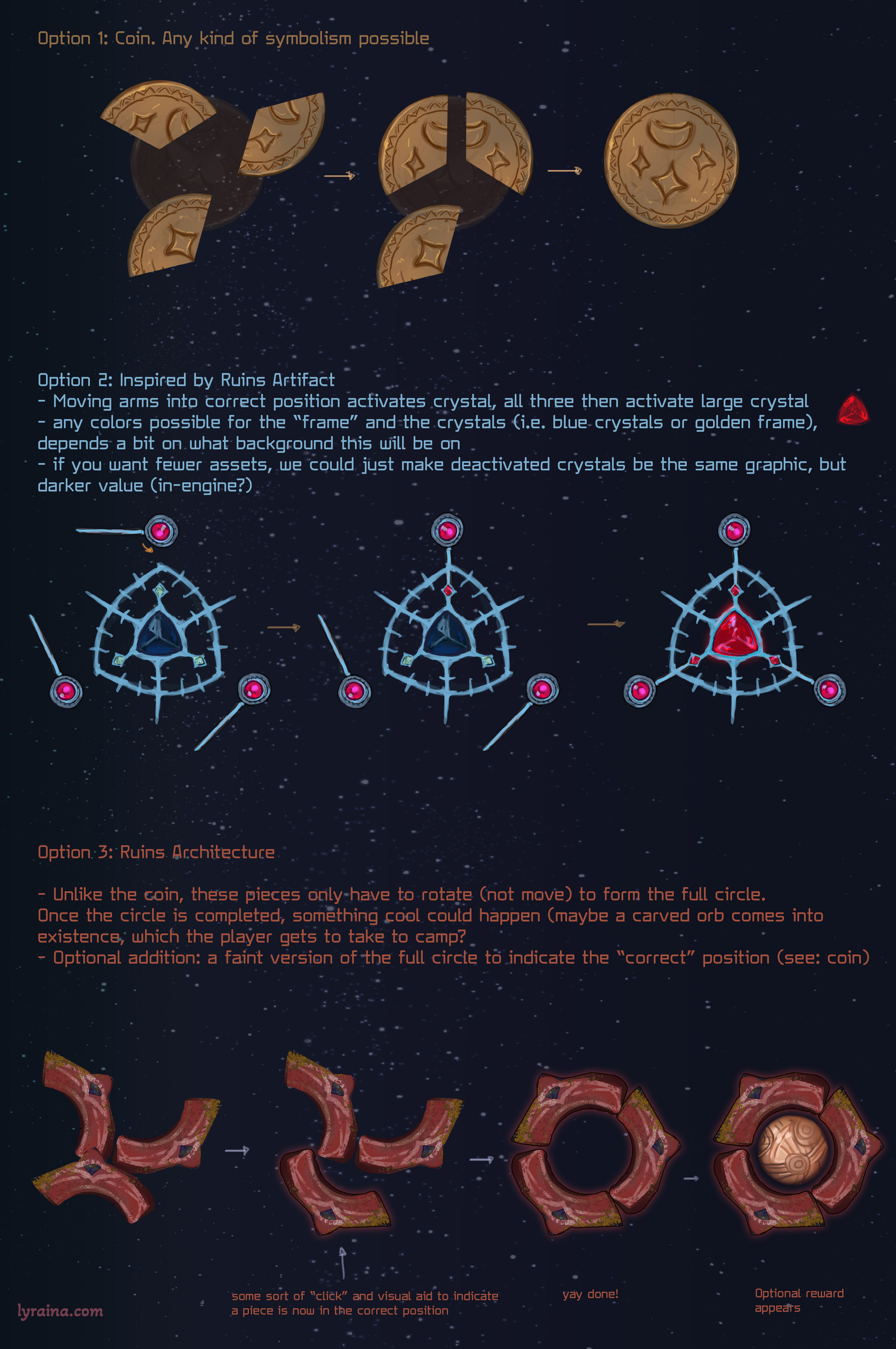 Puzzle Options for the Ruins