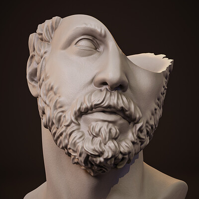 Printable Bust in Neoclassical Style