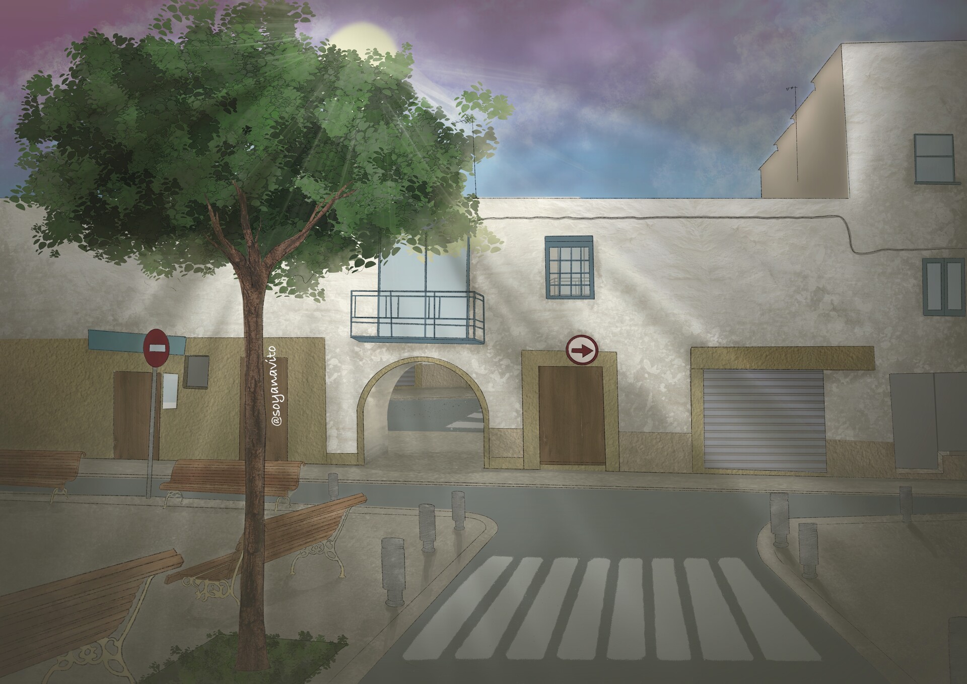 ArtStation Background street