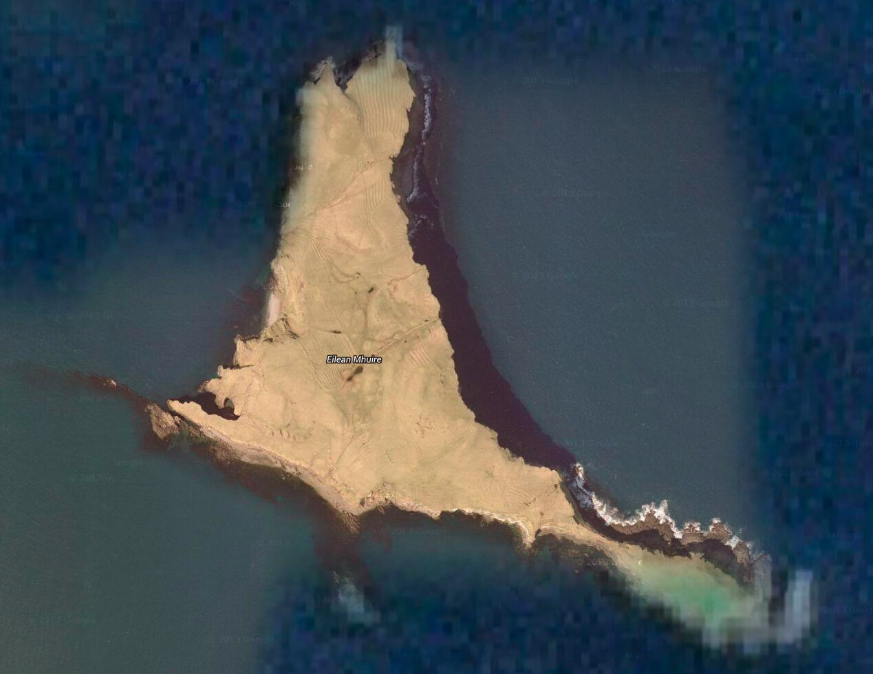 Satellite view of the island.