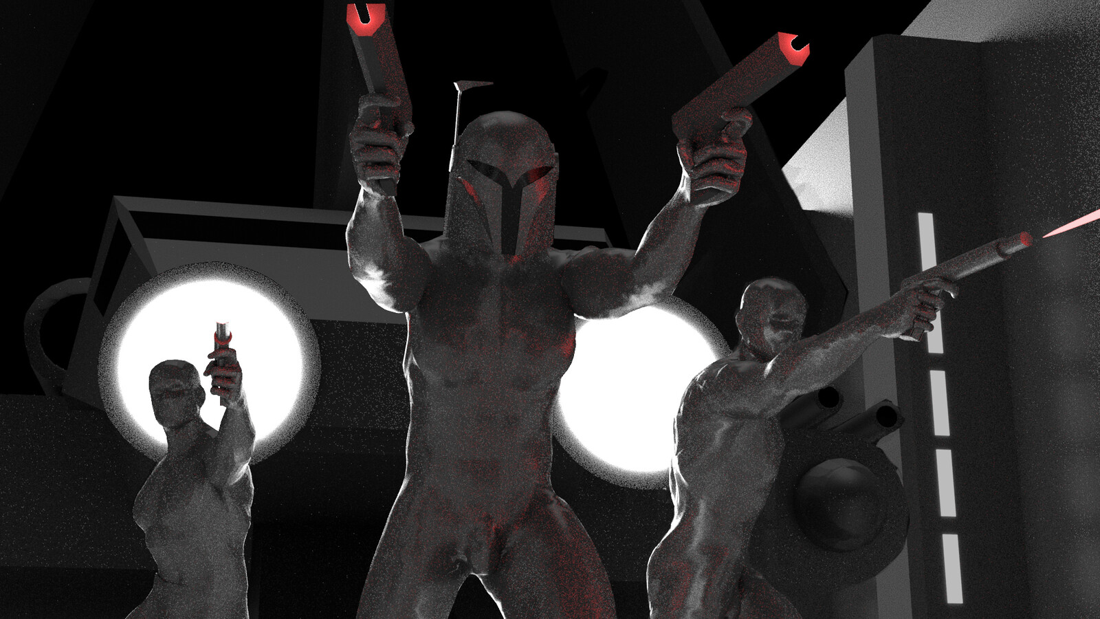 Rough 3D stand ins for additional reference