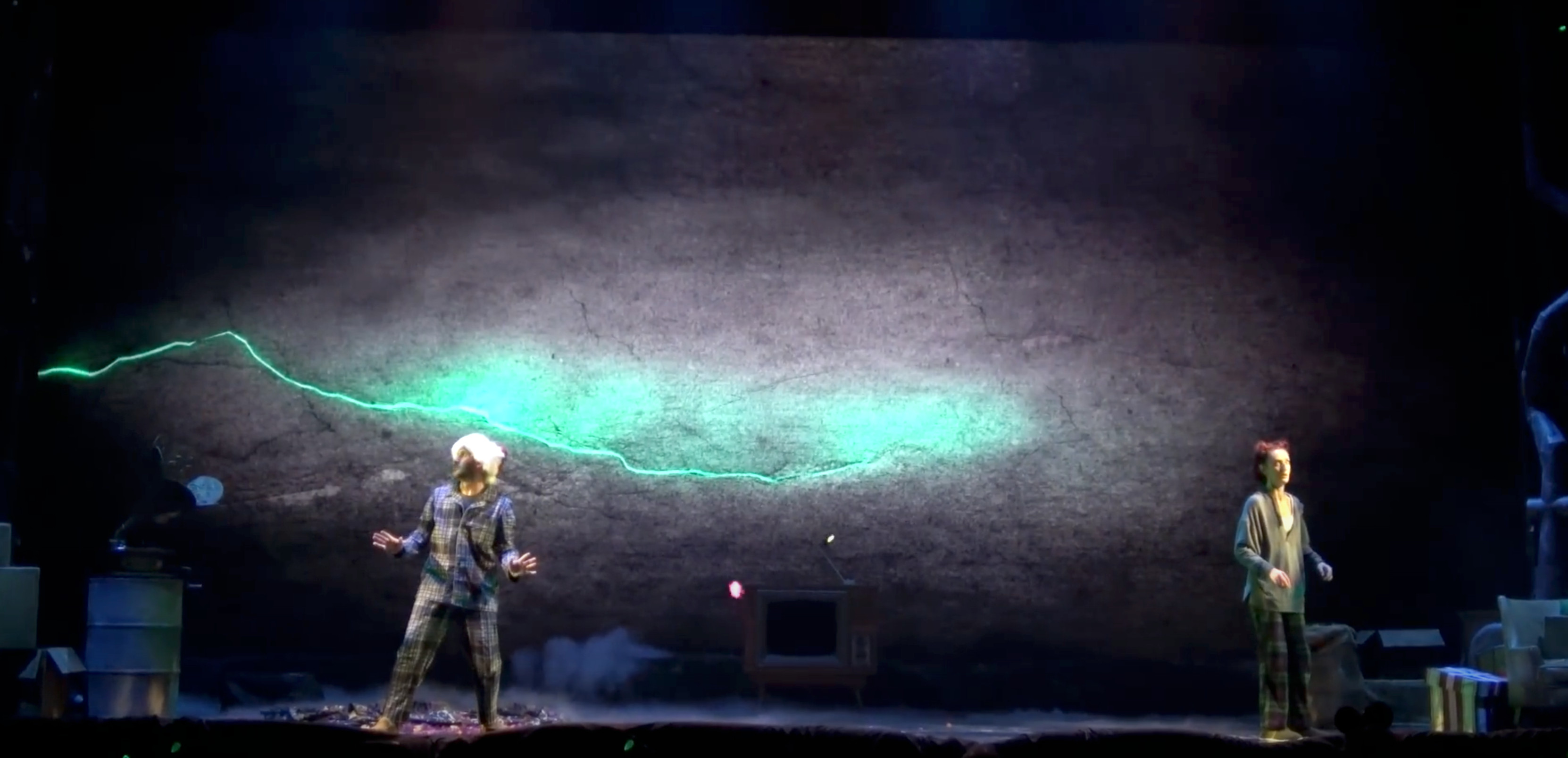 A crack also forms on the wall as a nod to Oogie's smile. This was created entirely in Unreal