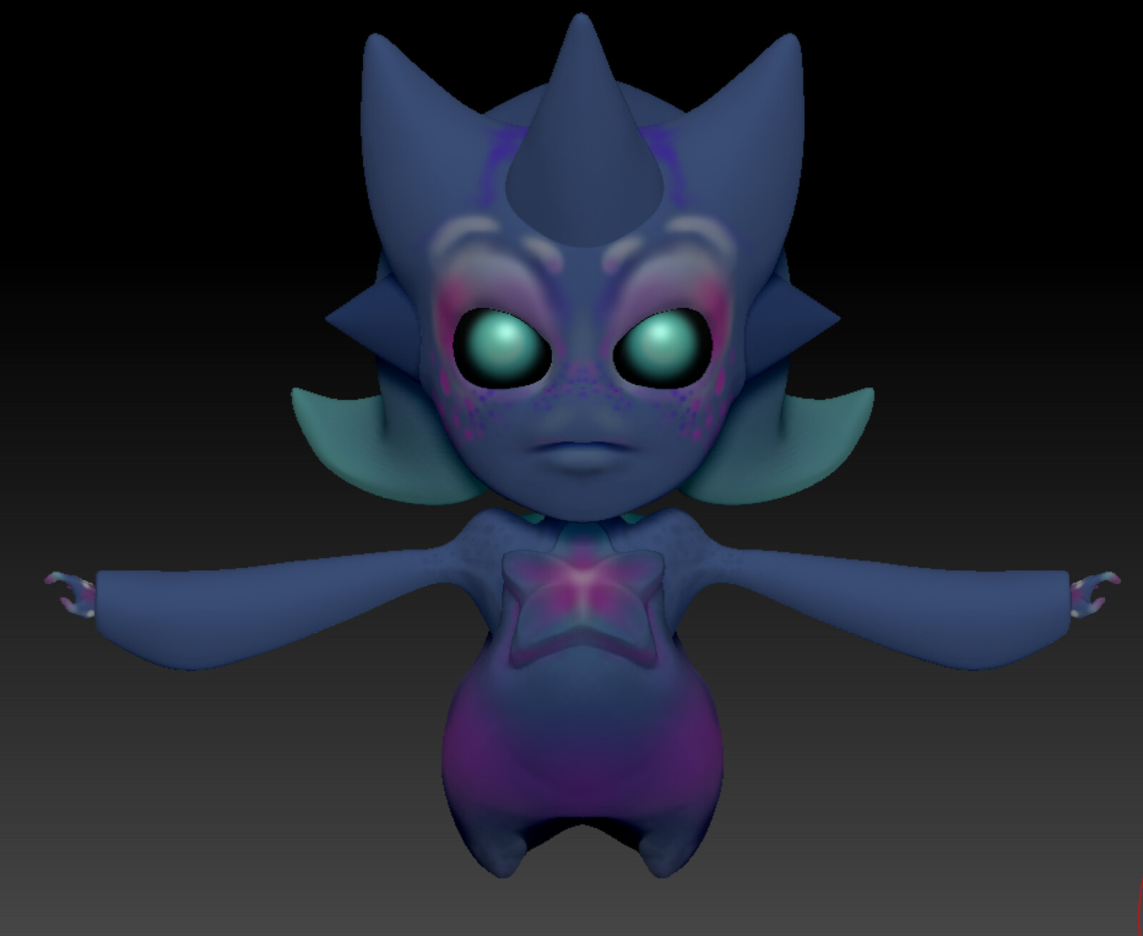 Initial Brainstorming sculpt. At first this one was still leaning heavily into alien and the age was debatable