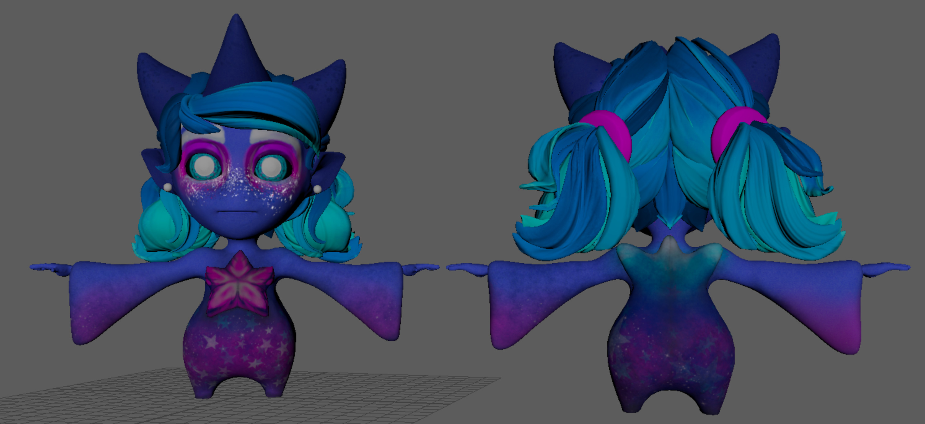 Model with base color textures