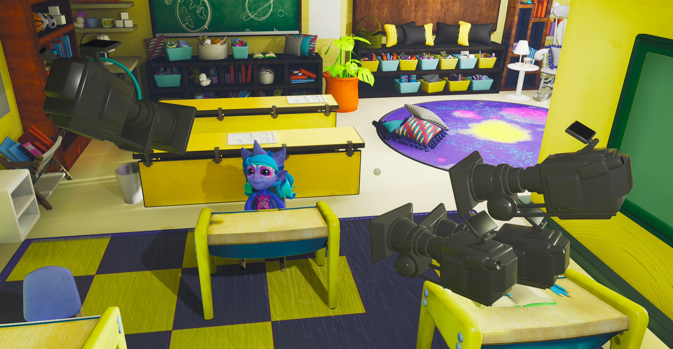 Echo in a WIP of the classroom environment