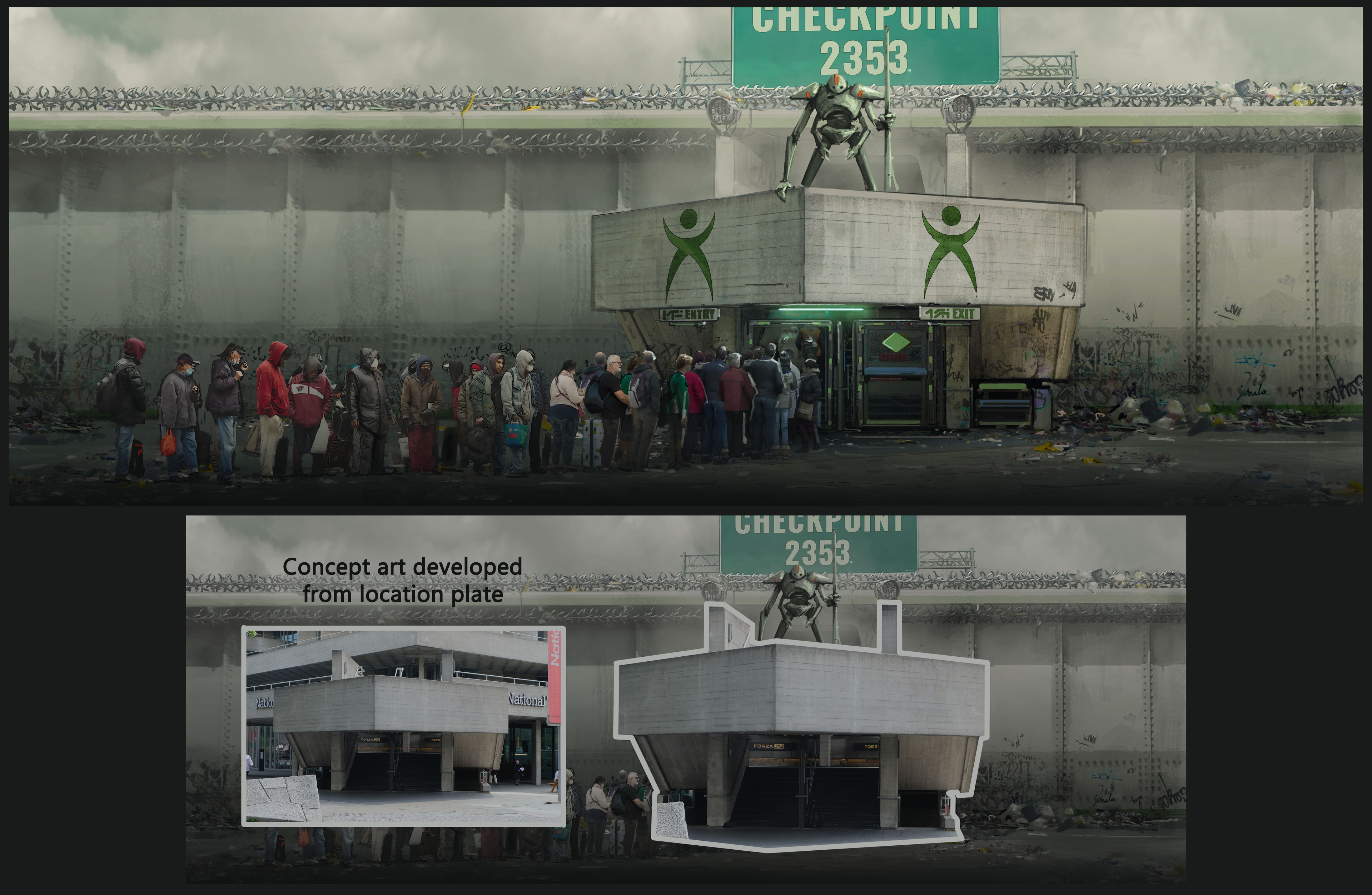 Film set location example