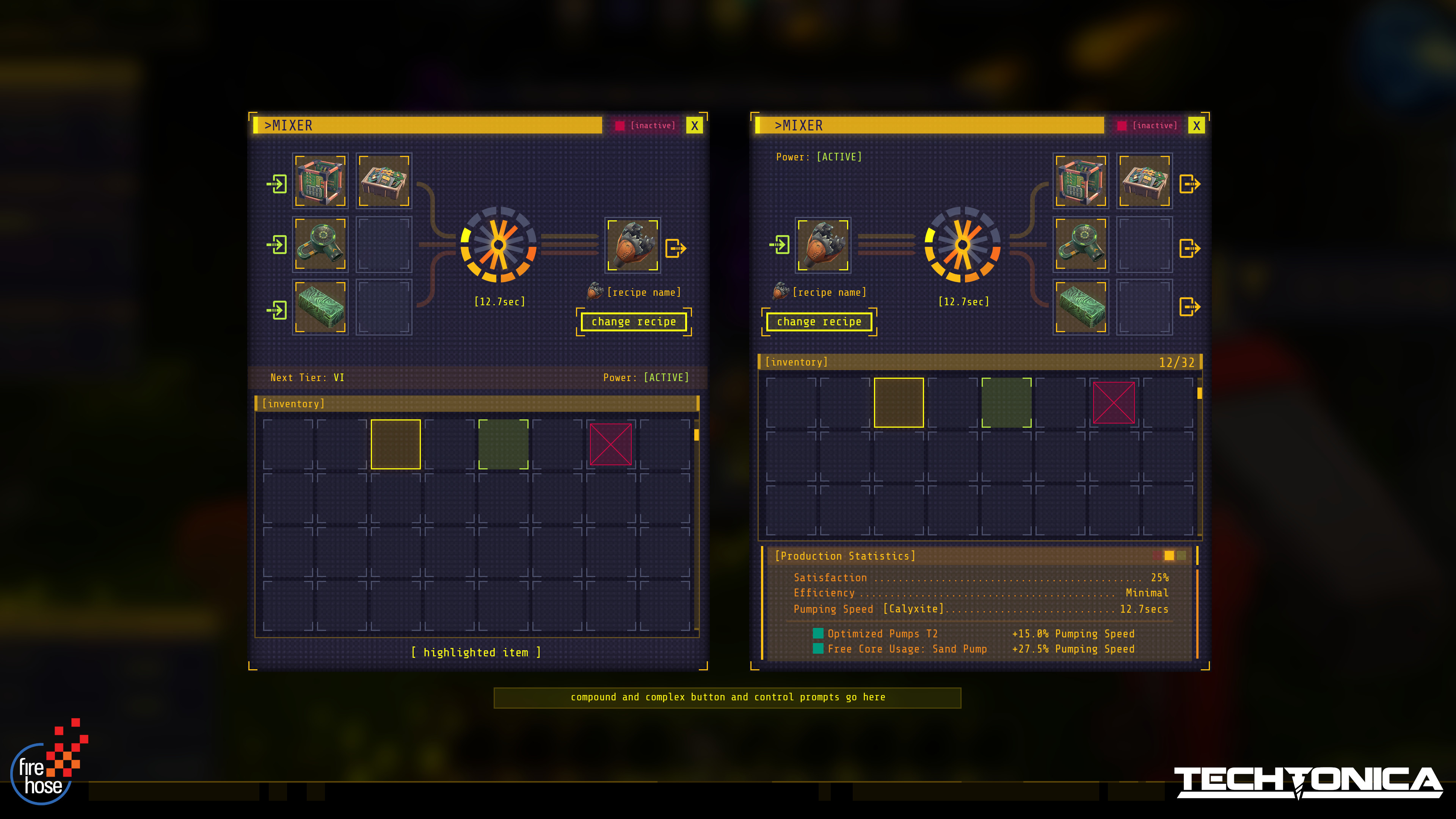Mixer - Mixes together or separates complex materials into base components. Sadly did not make it into the game. The functionality was basically rolled into the Crusher. I also did concept art and prototype meshes for the Crusher machine itself.