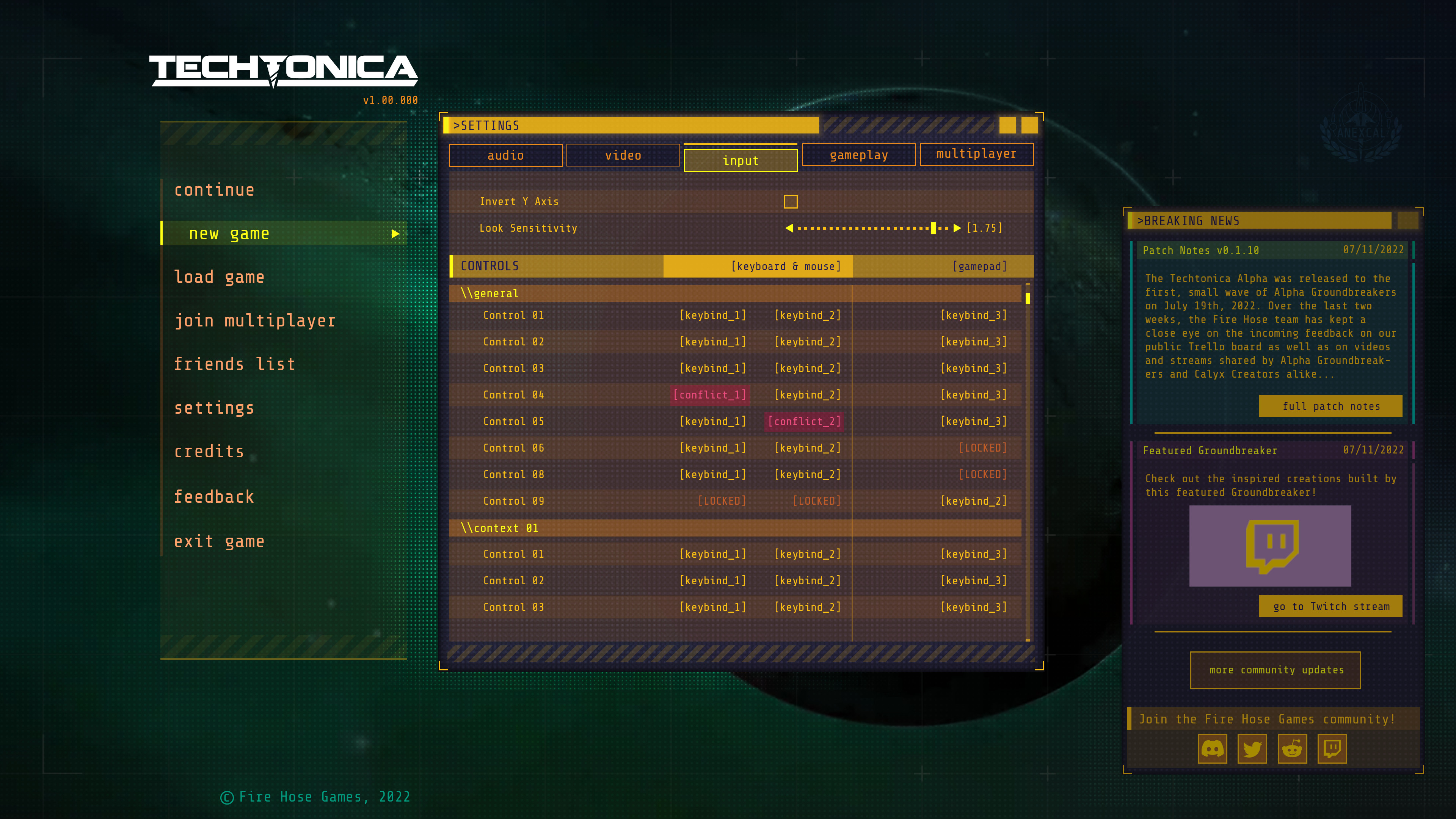 Settings - Input Options