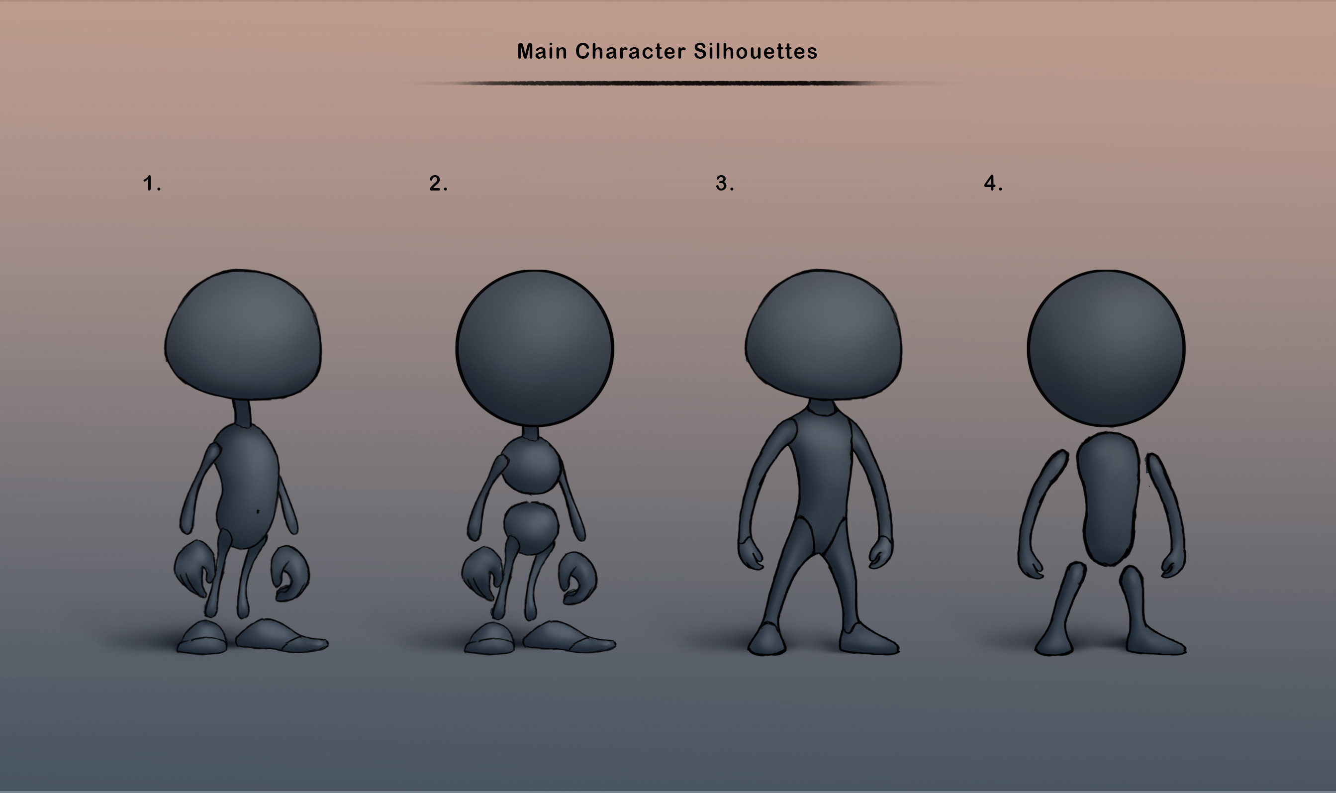 Cleaner main character avatar silhouettes. 