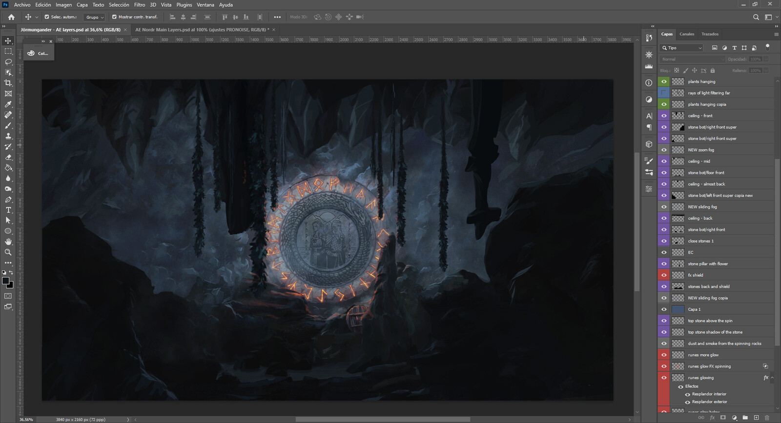 Digital Painting - preparing the layers for the animation