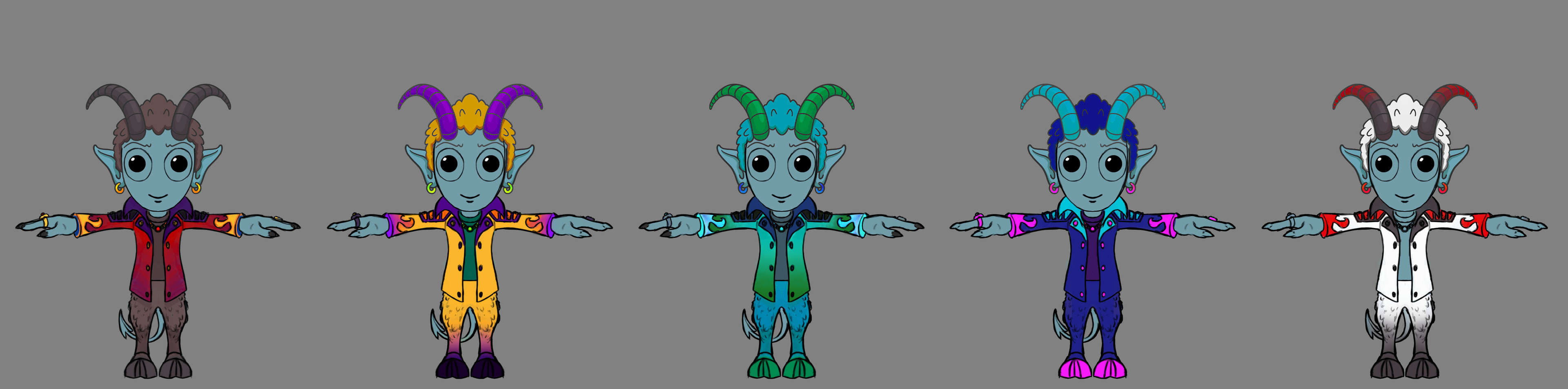 Goat man and color concepts