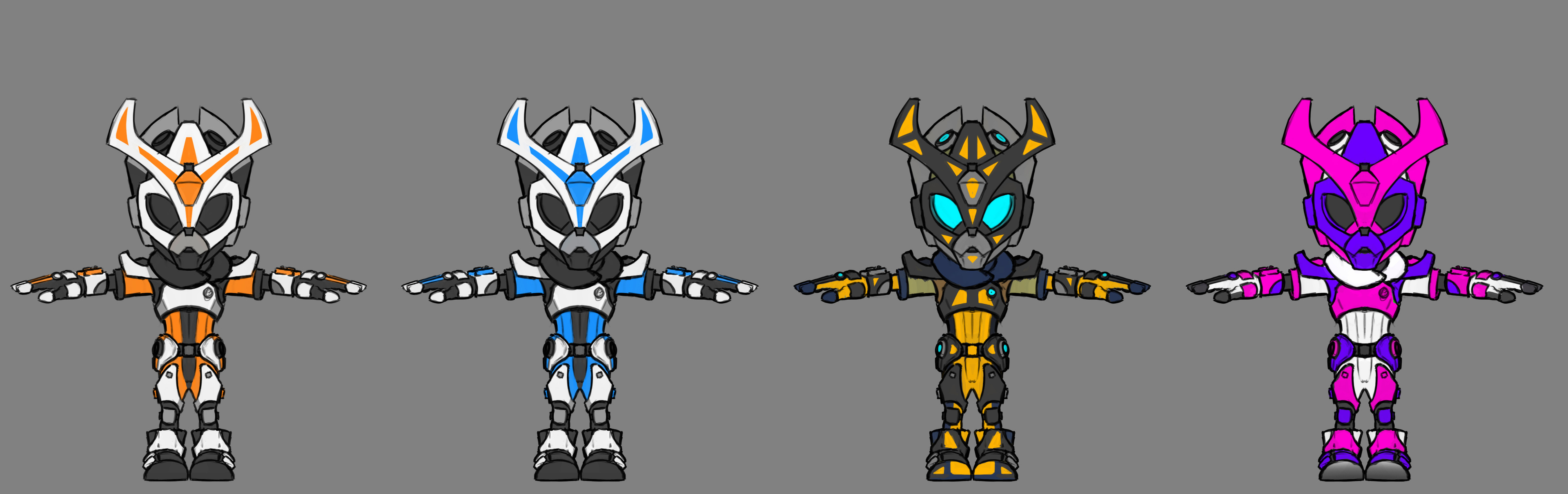 Space suit and color variation concepts