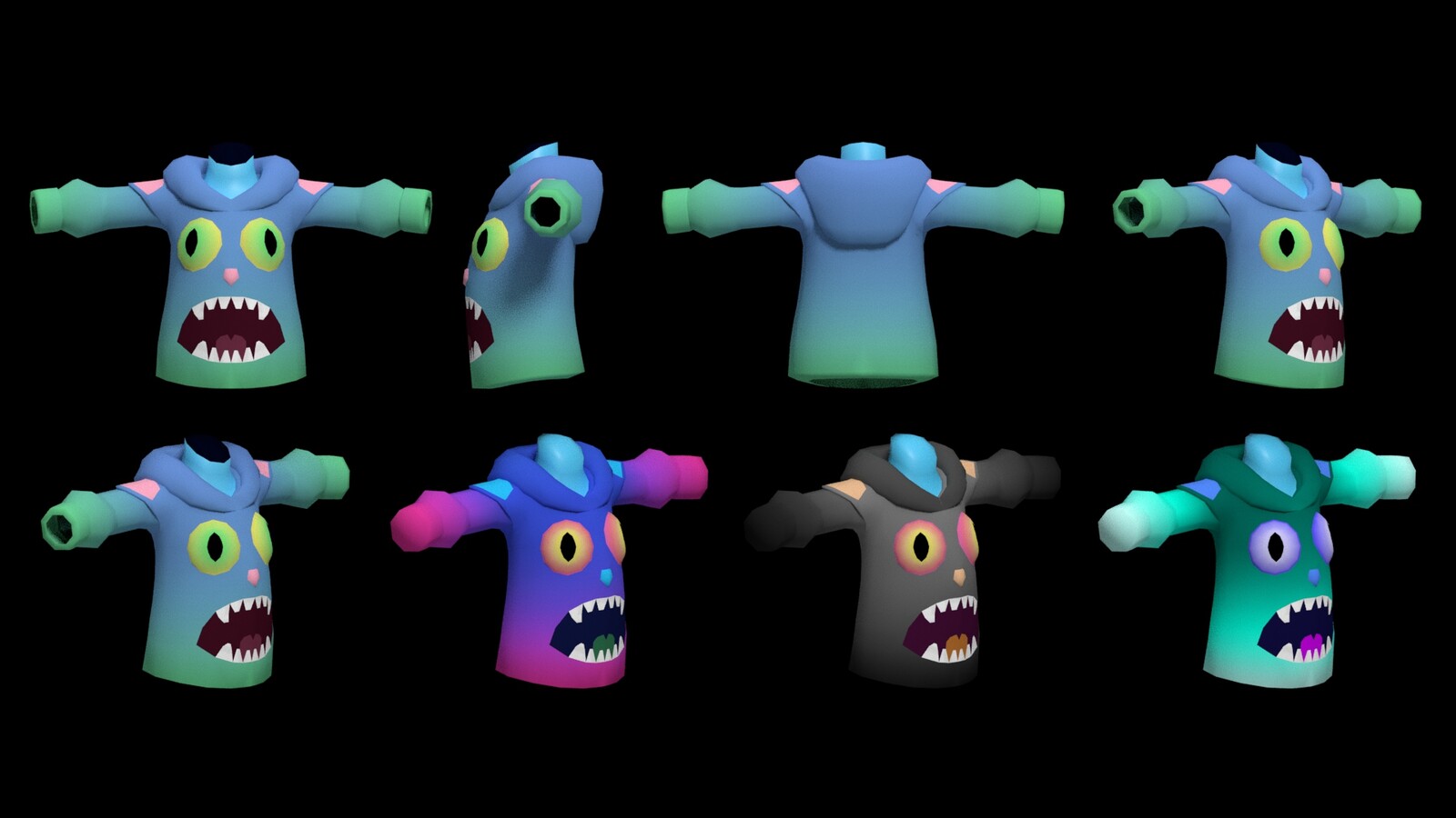 I used this hoodie, and the next few cosmetics to solidify the thickness limits and how slots could interact together. 