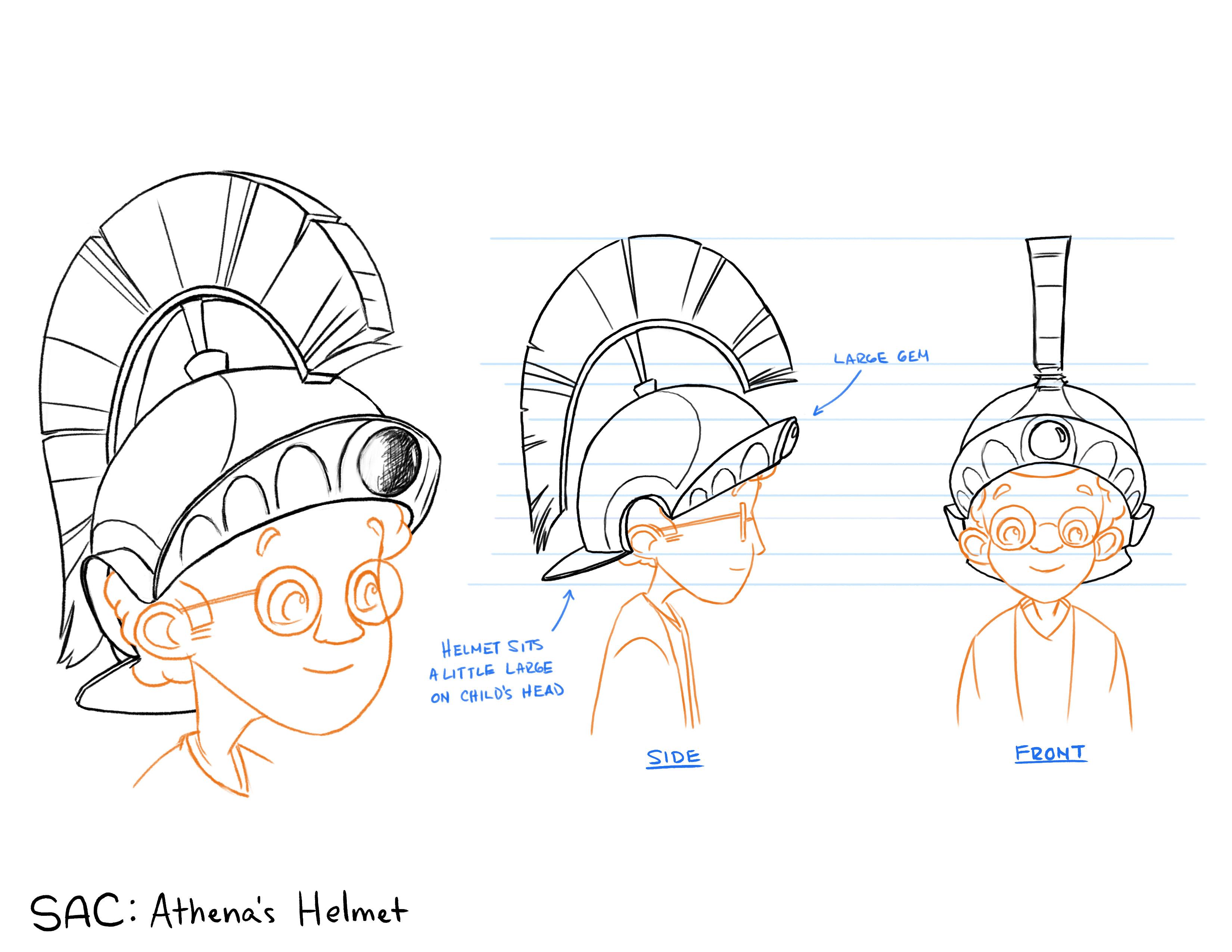 Athena's Helmet prop design.