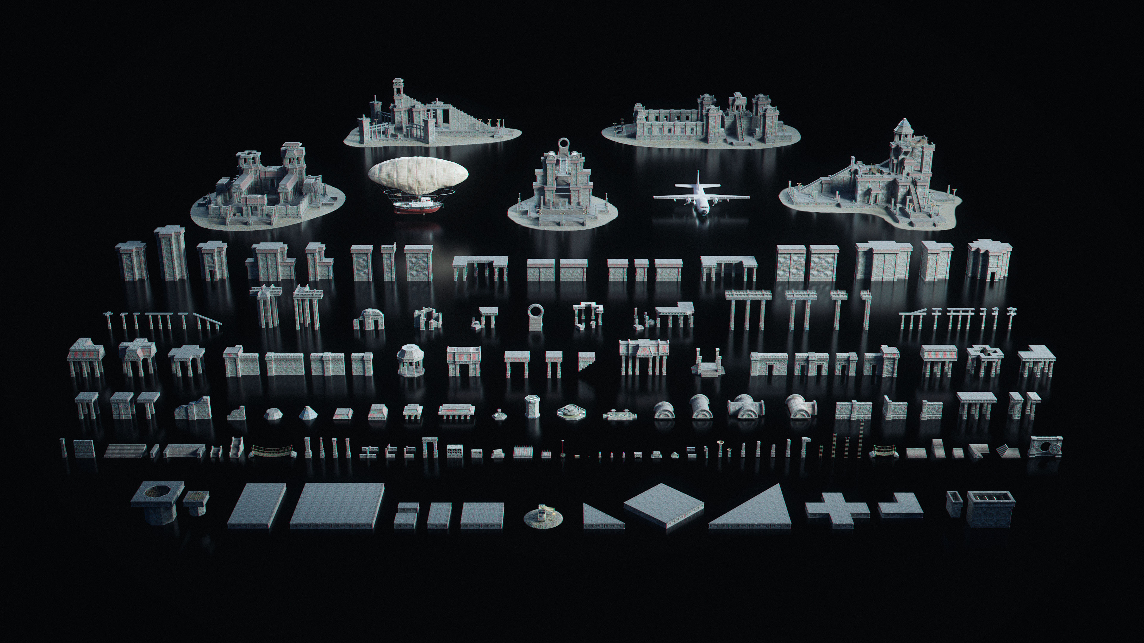 KitBash3D - Secrets of the Luminara - Free 3D Asset Kit & Community Art ...