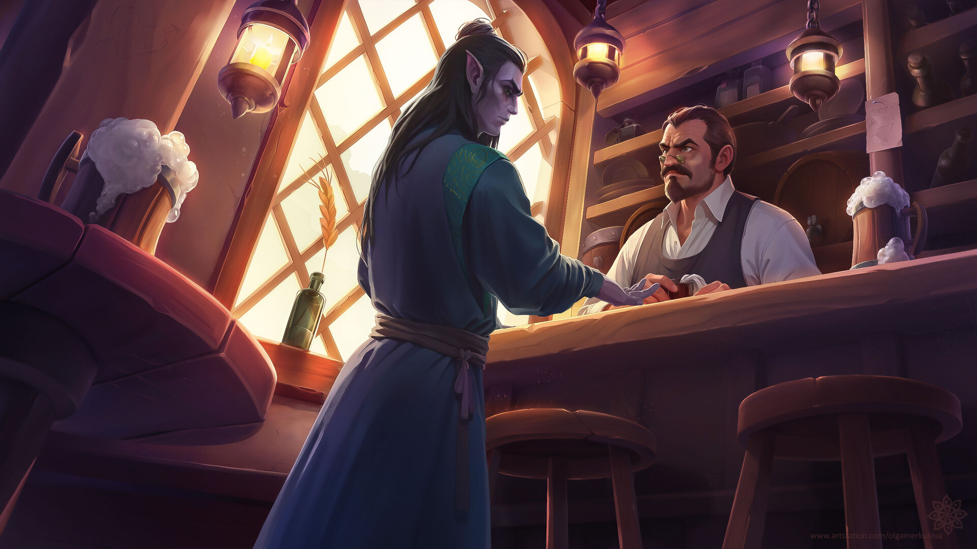 ArtStation - Innkeeper and Drow Shen
