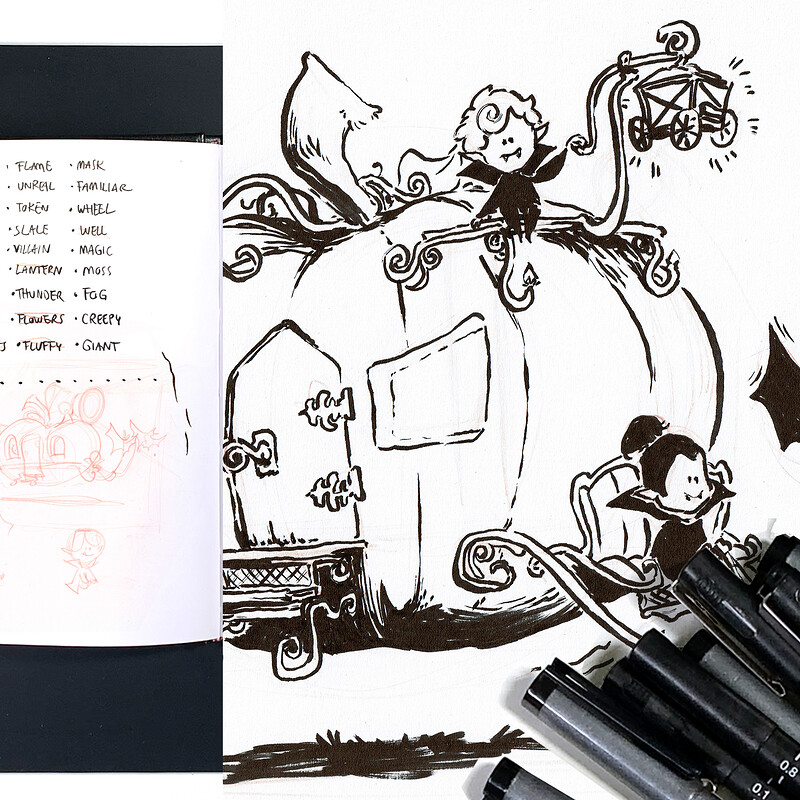 Pen and Ink Drawing Challenge: A Week Full of Prompts