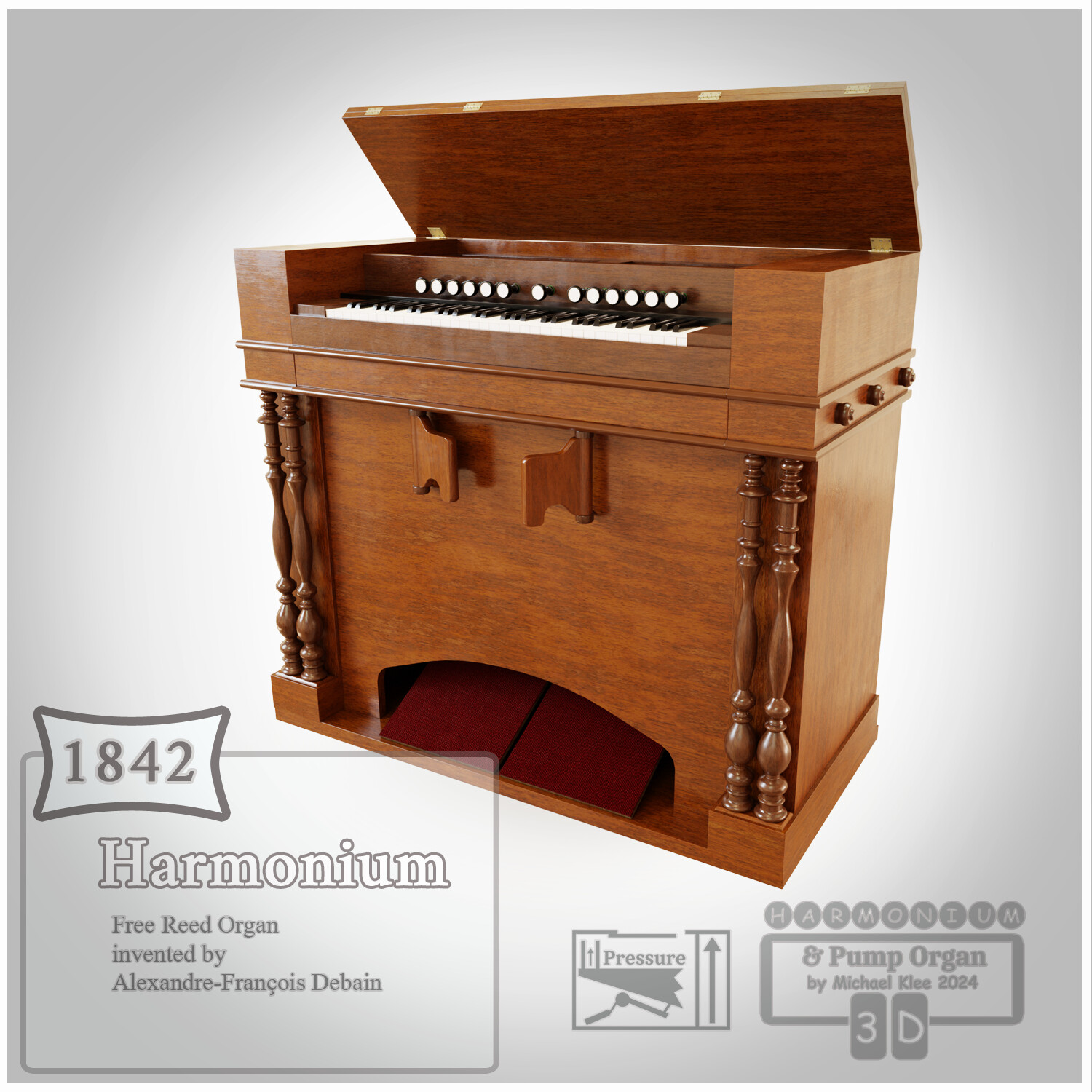 ArtStation Harmonium and Pump Organ Free Reed Organ Instruments Alexandre Francois Debain