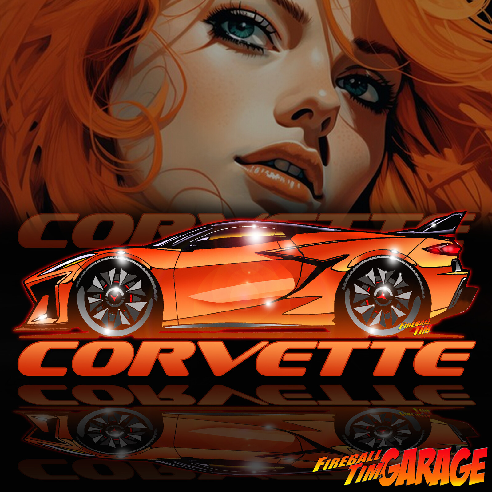 Corvette ZO6 Concept Art by Fireball Tim Garage