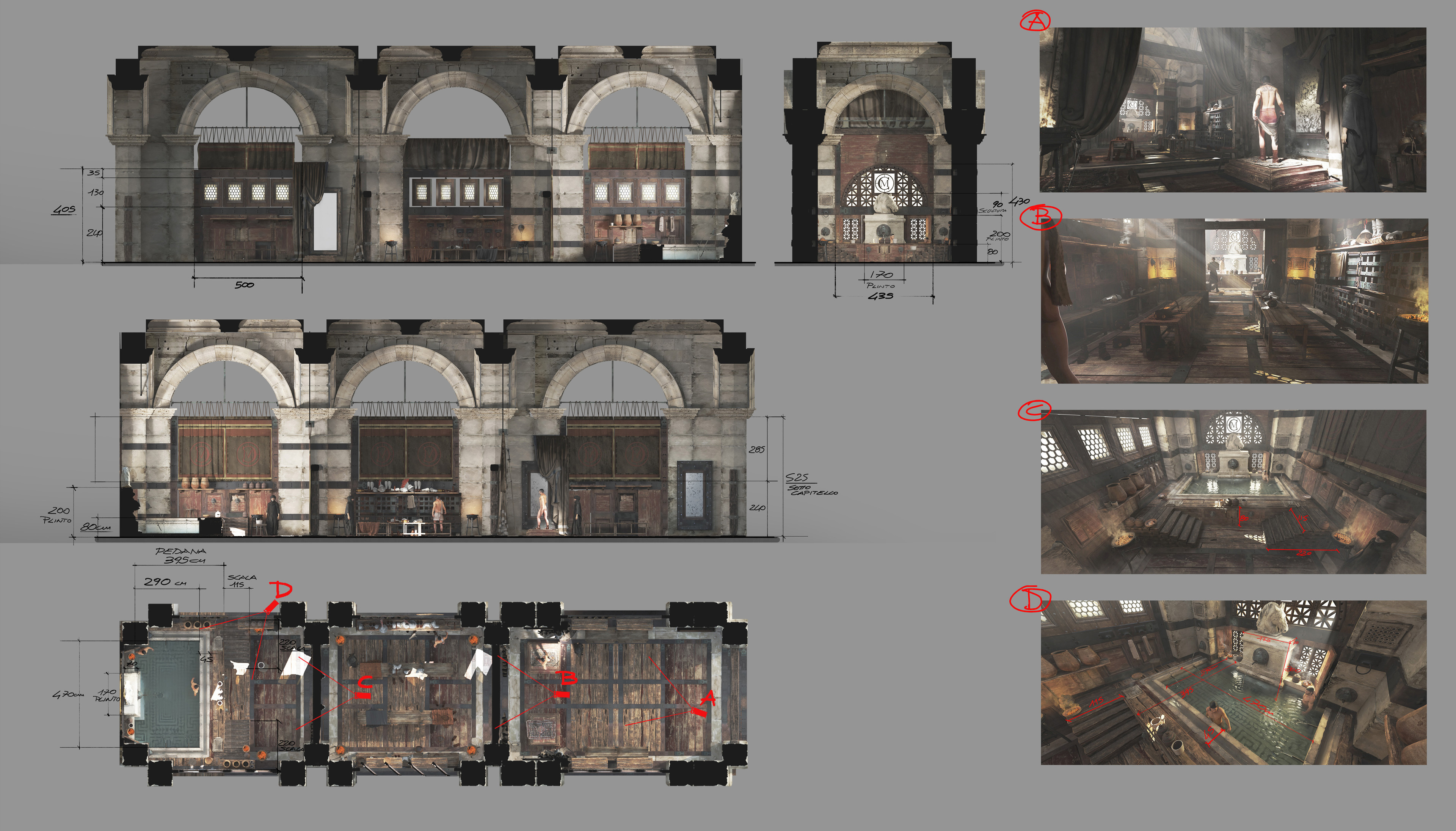 plan and elevations
