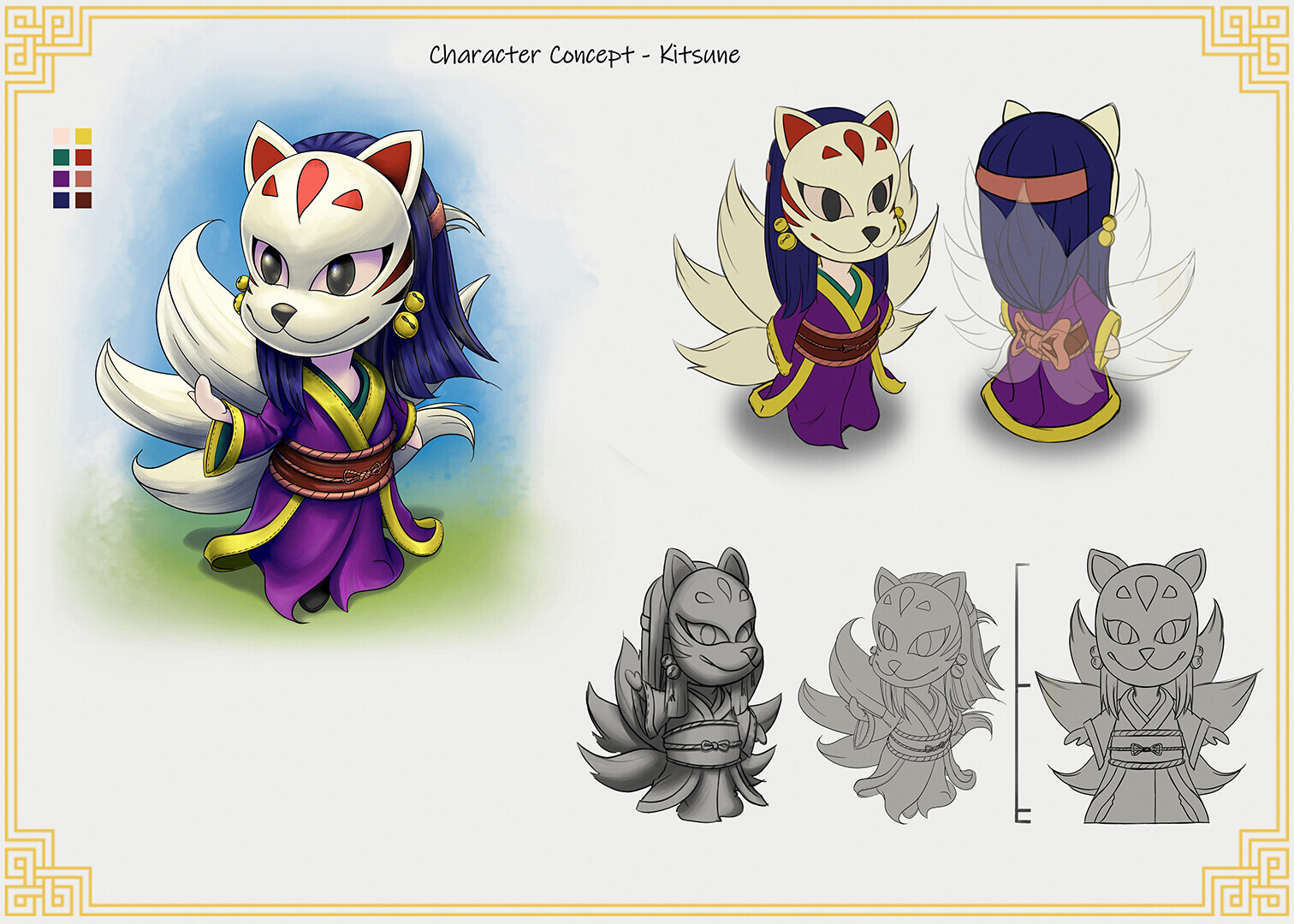 Cartoon character design, between lots more made for a game project: https://remyartwork.com/projects/9Ez0Eo?album_id=10880127