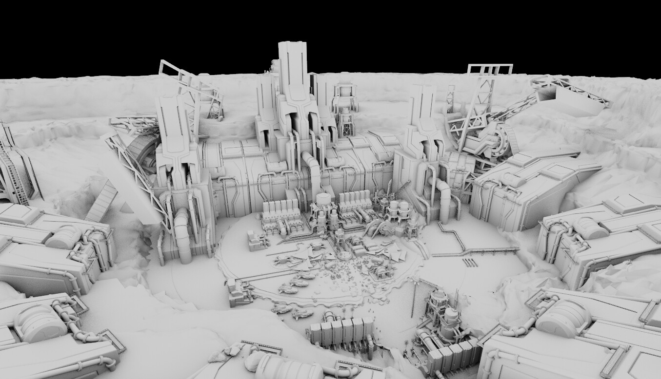 I modeled out this entire environment with 3D Coat and Blender
