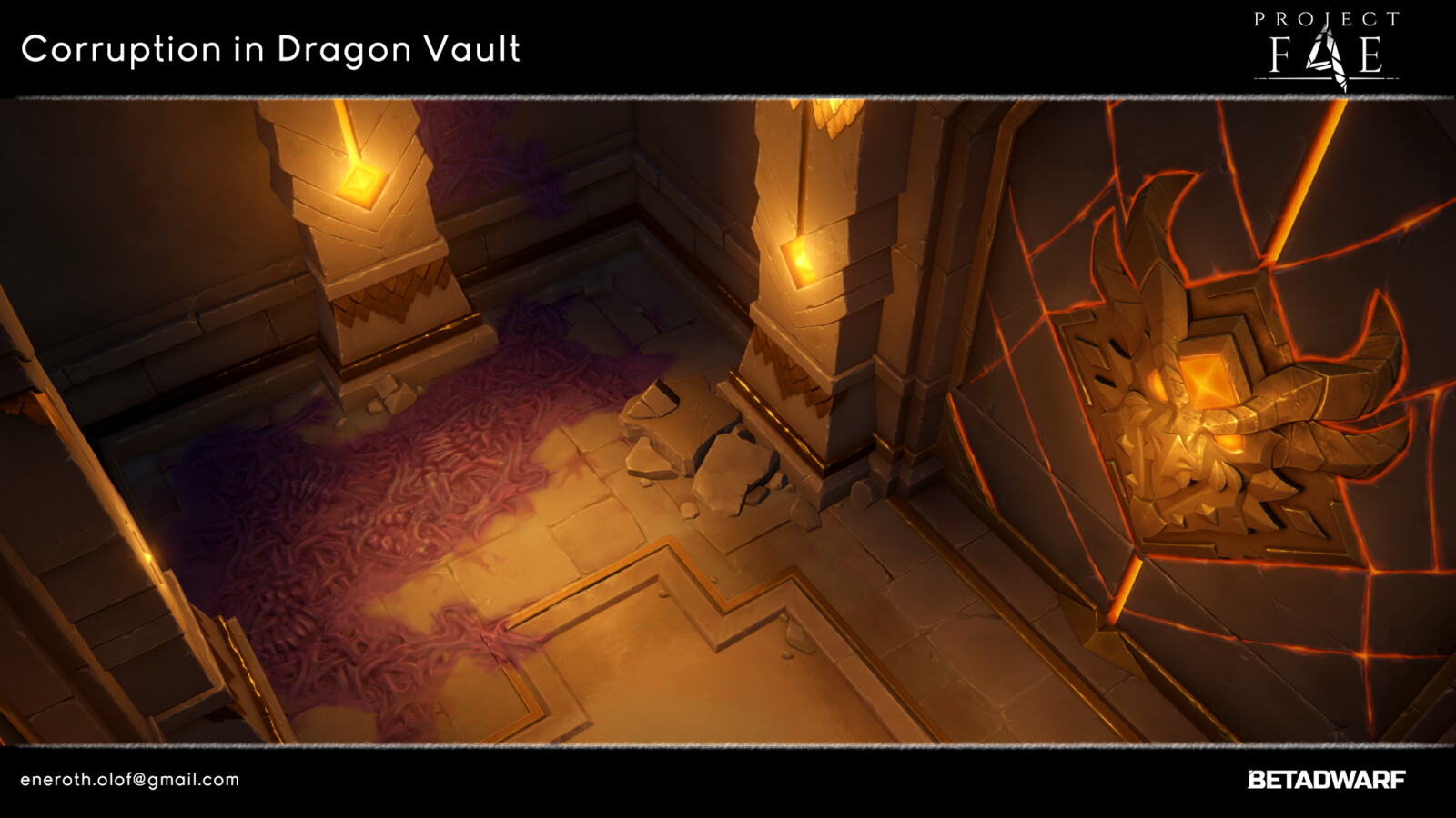 Example of assets from Demon Wastelands being used in other environments as a way of showing demonic corruption spreading in the world. All assets in the shot is made by me, except for the small platform in the bottom middle.