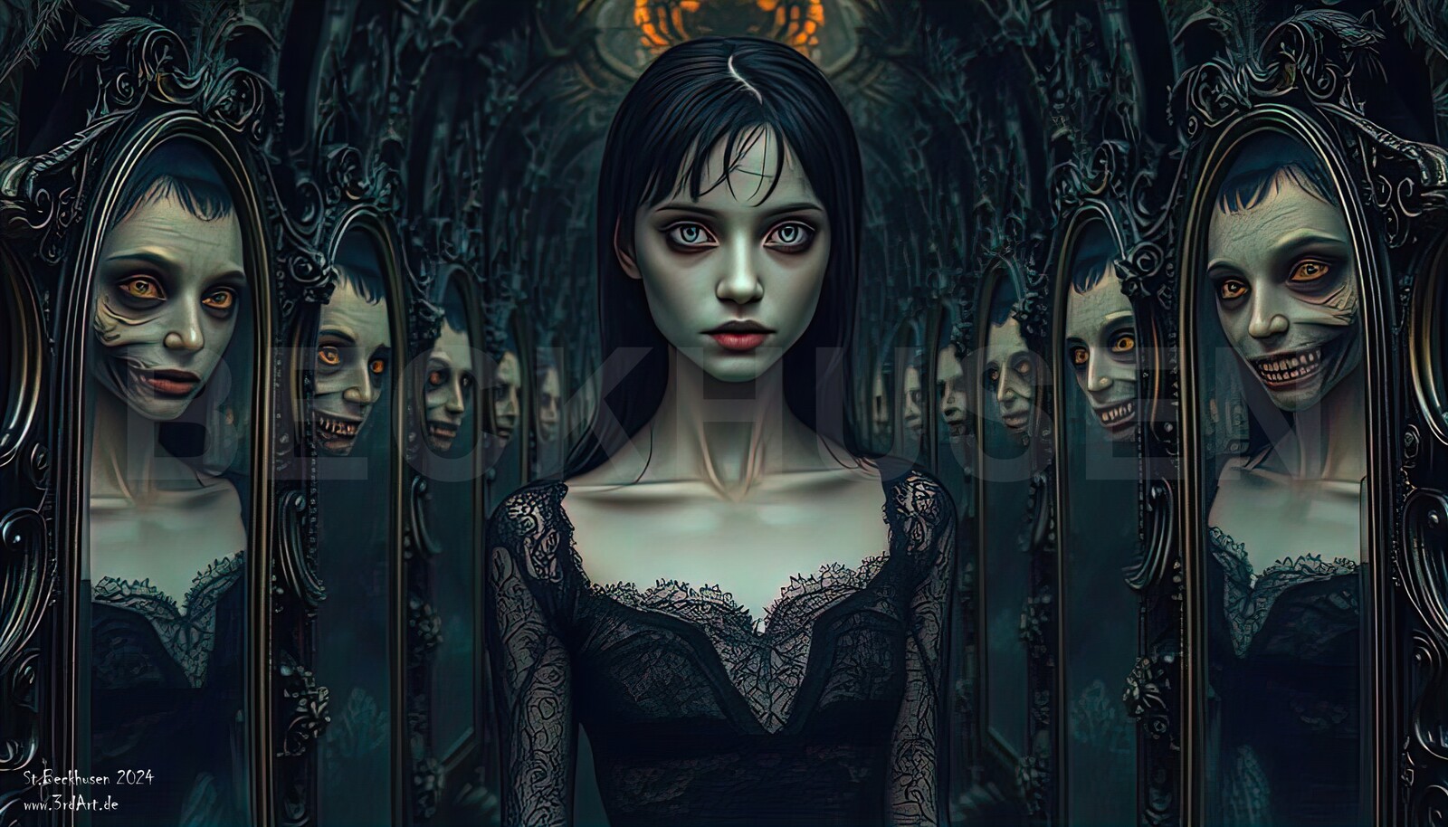 Haunted Woman artworks are on request available for sale. More sets will follow. 