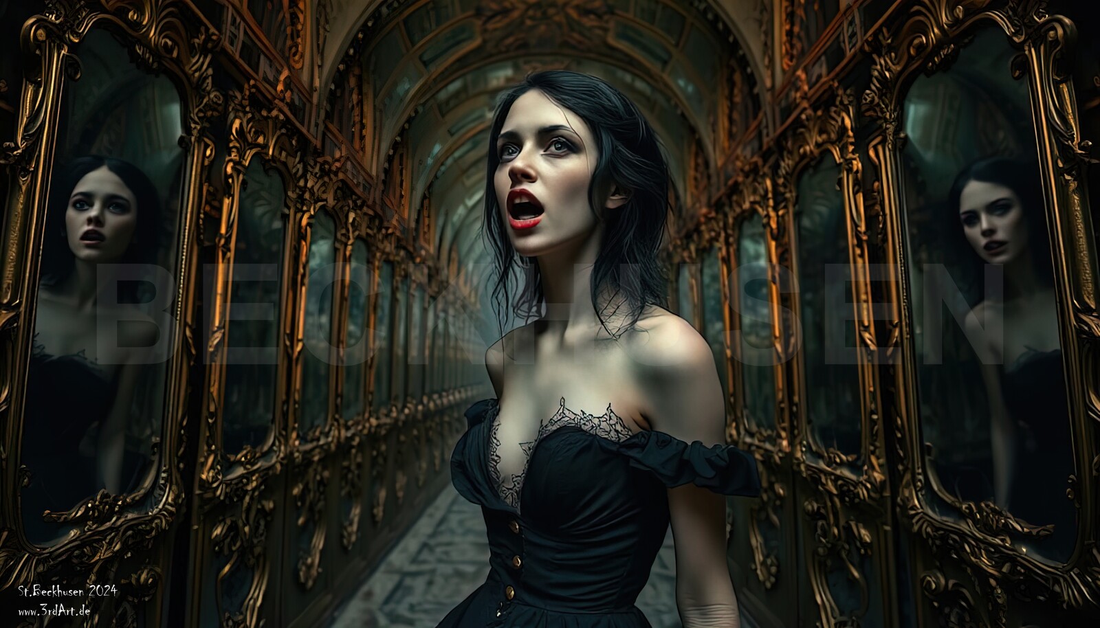 Haunted Woman artworks are on request available for sale. More sets will follow. 