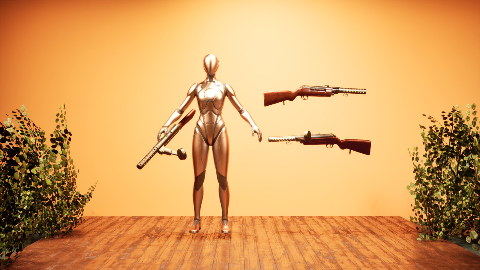 Bergmann MP18 - Perspective + Sizing reference.