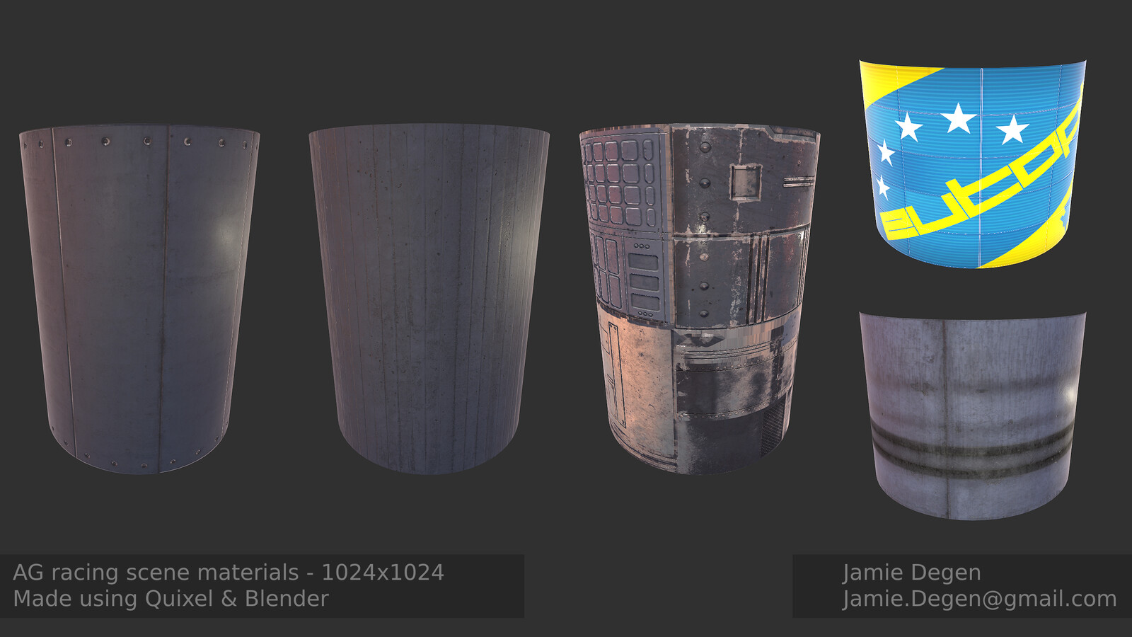 Some materials &amp; Trims from the scene.
Made using Quixel mixer and blender. 