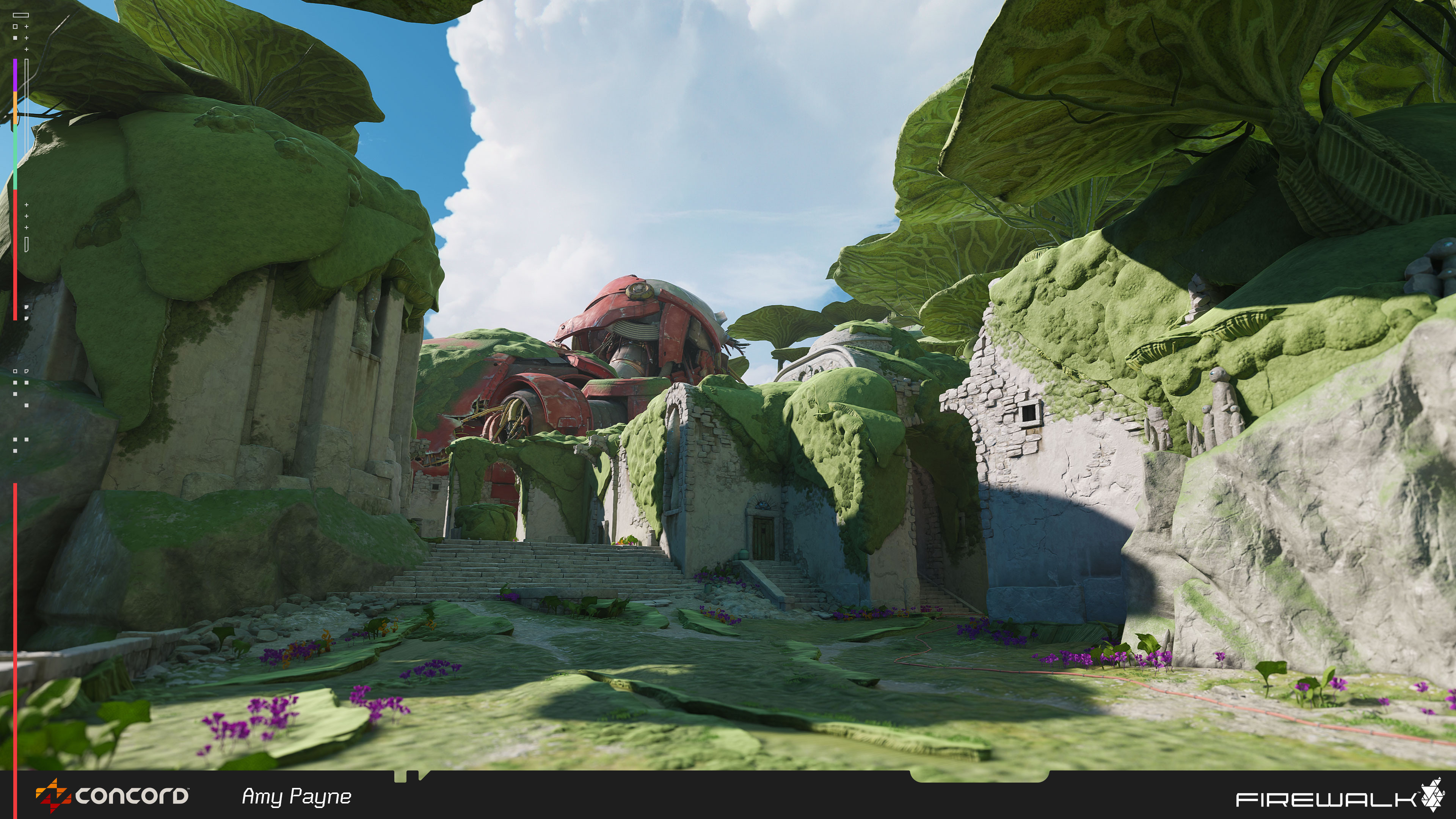 One of the main shots we used to develop the moss and terrain materials for this map.
