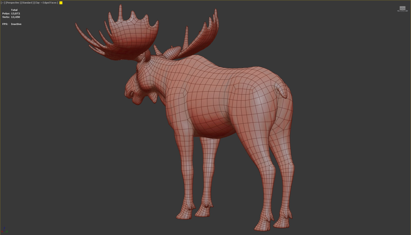 Moose Wireframe in 3Ds Max