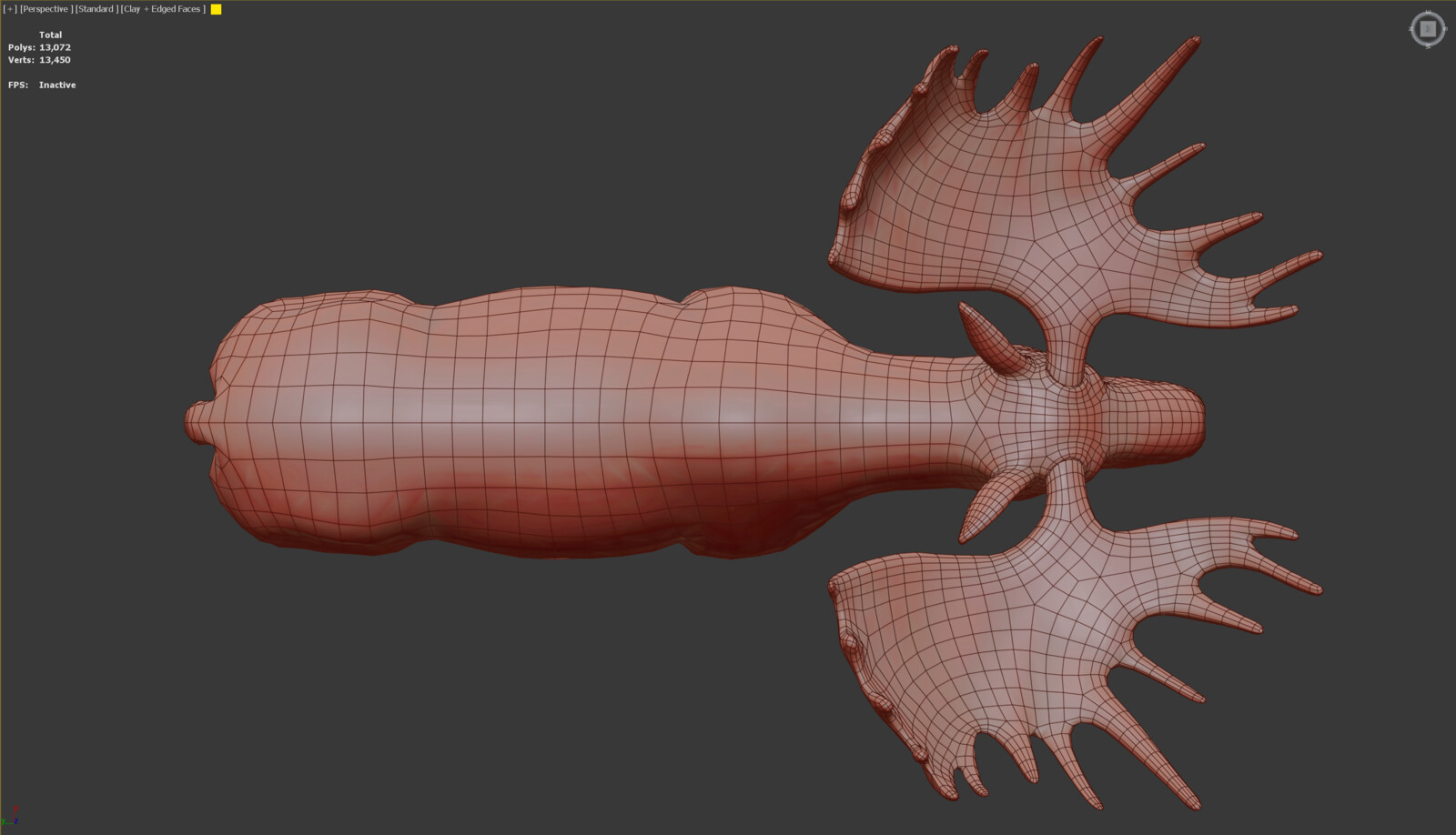 Moose Wireframe in 3Ds Max