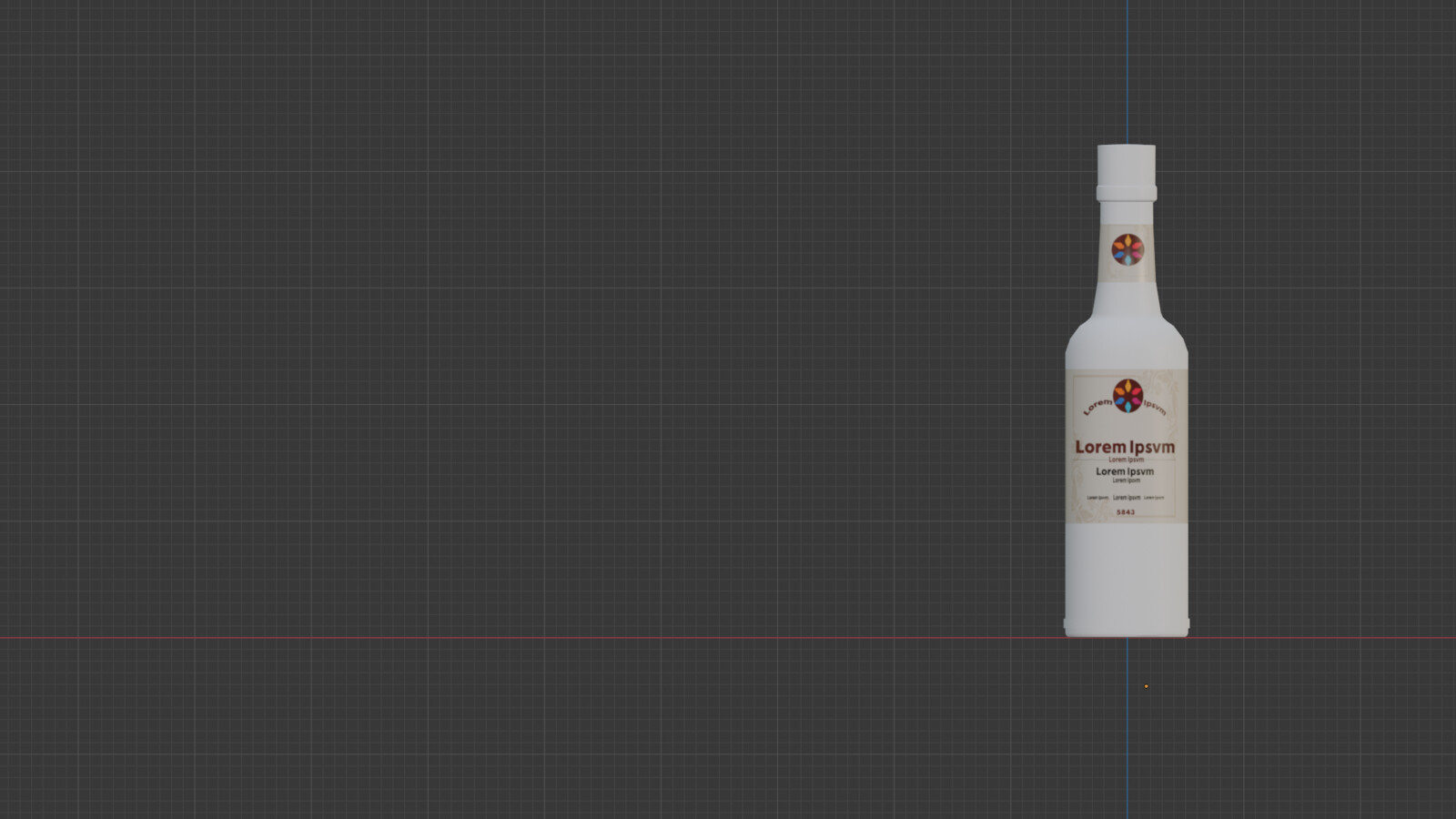 3D_Glass Bottle | علبة زجاجية فارغة ثلاثي الابعاد