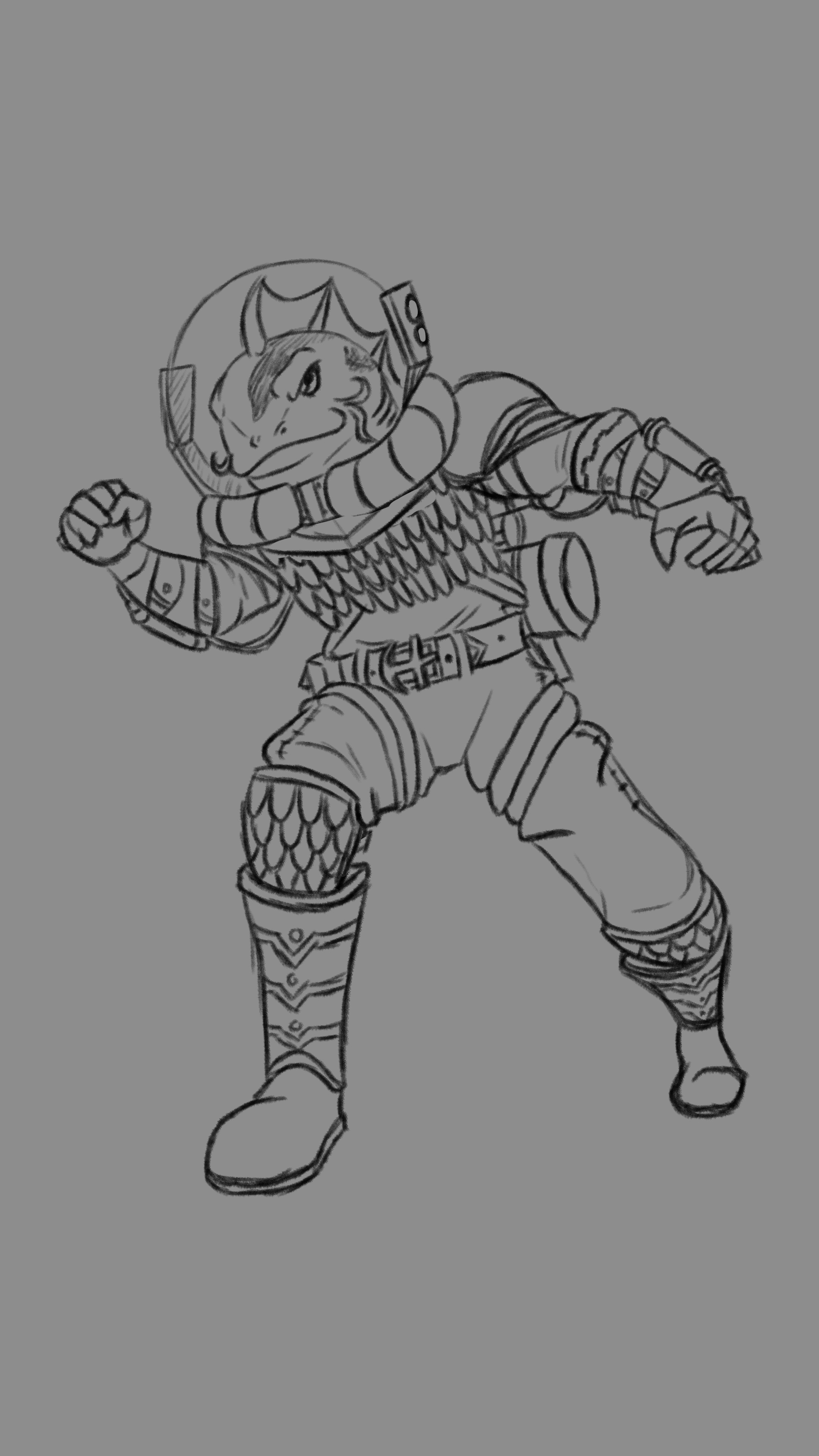 Locathah Scrapped Pose 1